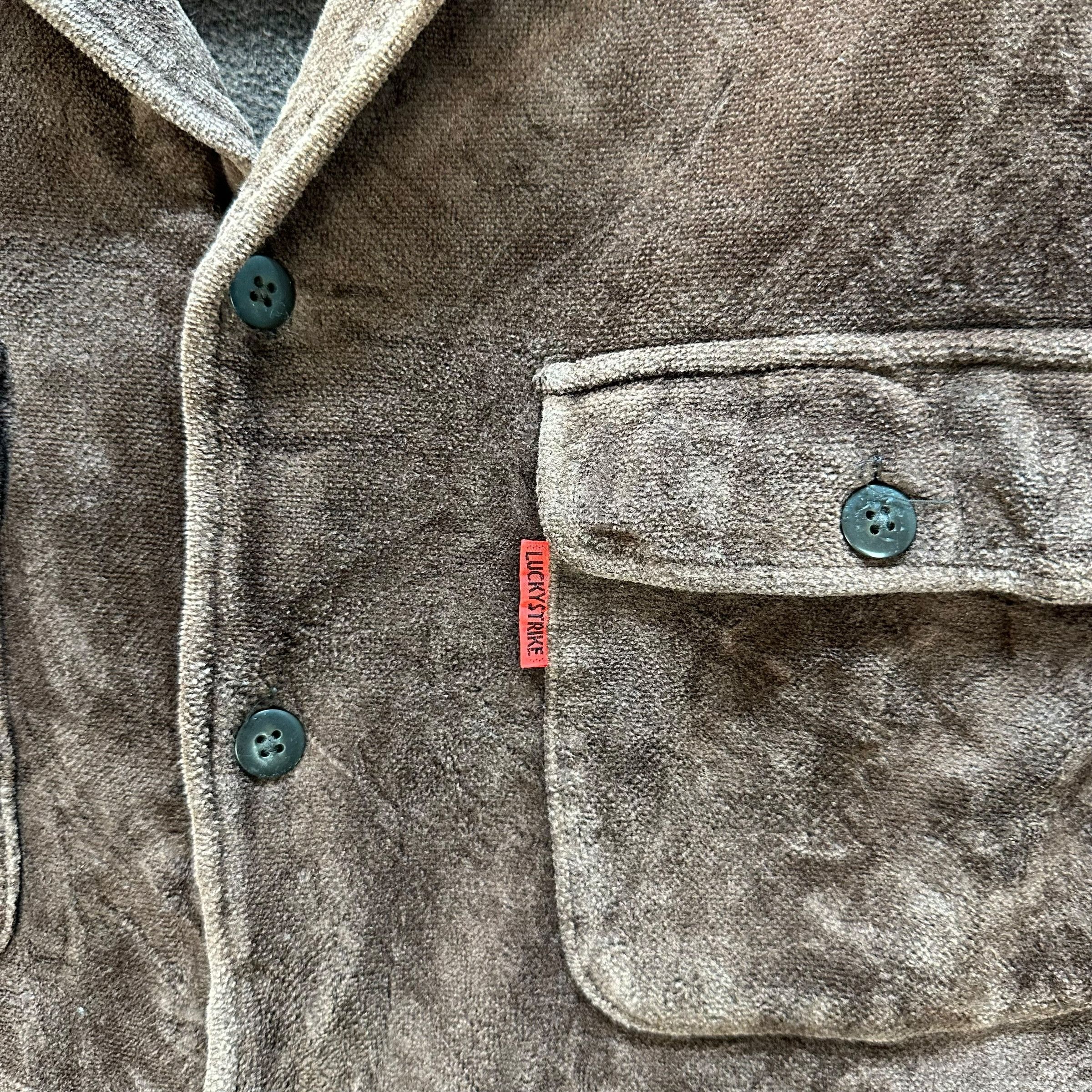 Vintage Lucky Strike Originals Velvet Flannel Jacket #A24-0540 Size US L / EU 52-54 / 3 - 5 Thumbnail