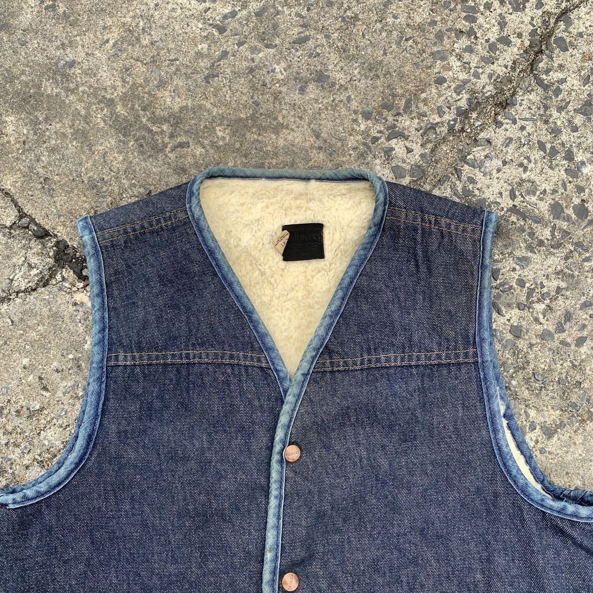 Sears × Vintage Roebuck’s by Sears USA 70s Denim Vest Size US L / EU 52-54 / 3 - 2 Thumbnail