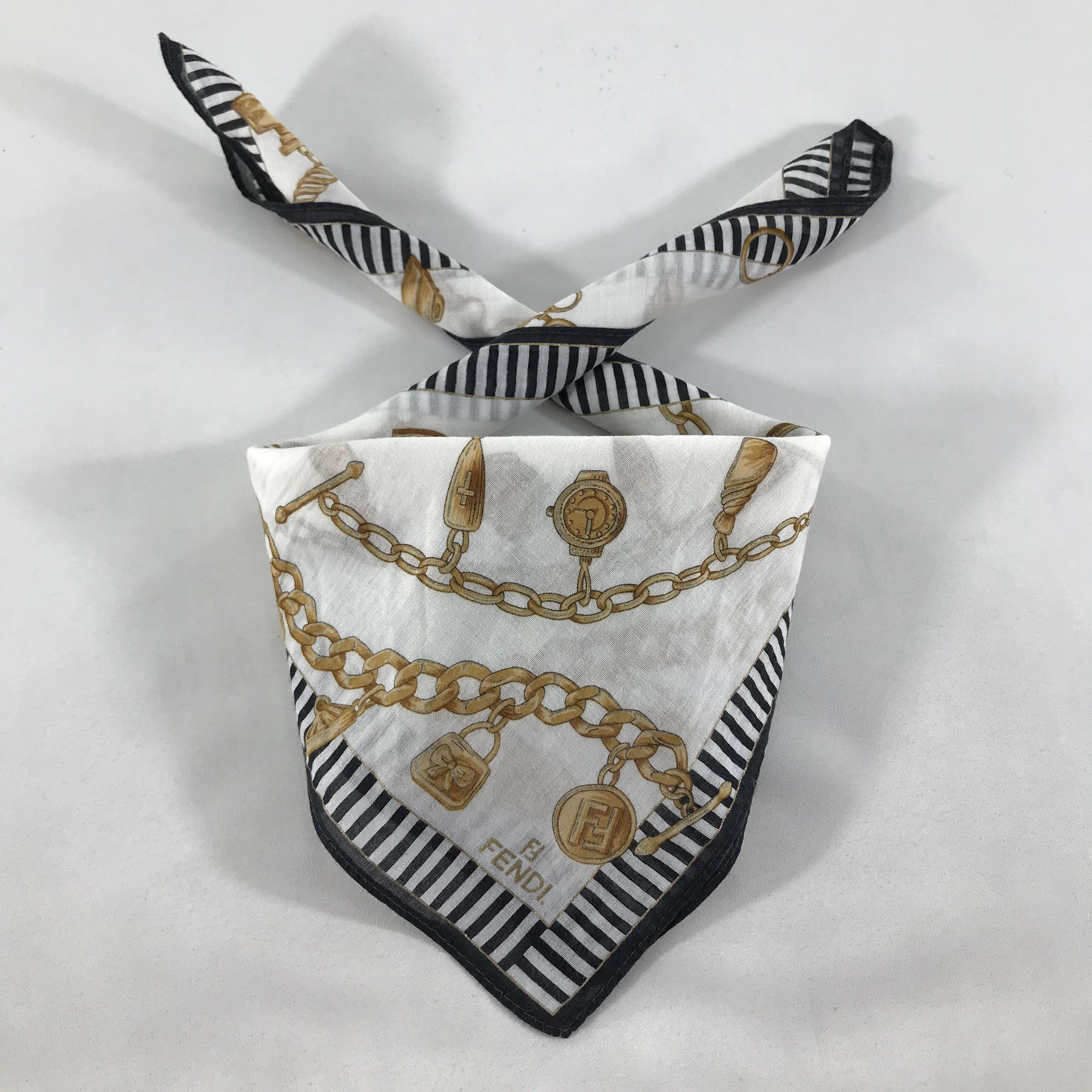 Vintage Vintage Fendi Bandana / Handkerchief / Neckerchief - S1887 Size ONE SIZE - 4 Thumbnail