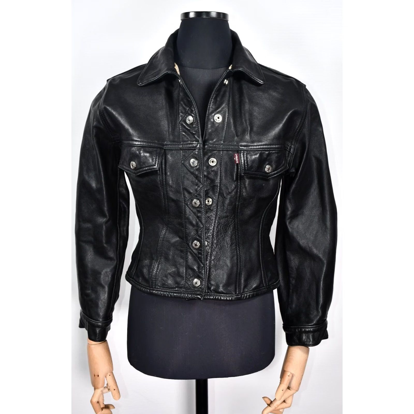 Vintage LIBERTO Jacket Outerwear Women's Vintage Leather Jacket M Black Motorcycle Jacket Size M / US 6-8 / IT 42-44 - 2 Thumbnail