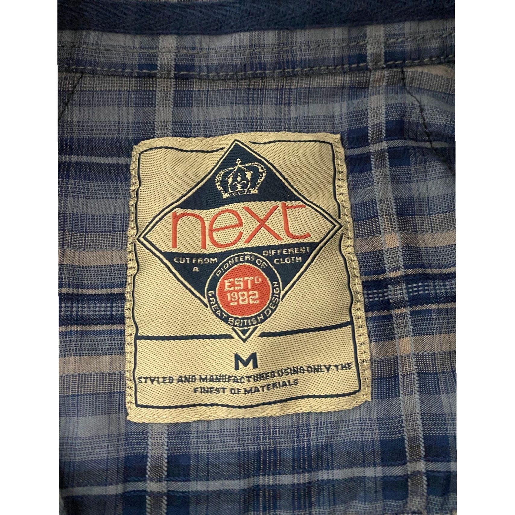 NEXT Next Men Shirt Long Sleeve Plaid Button-Up Blue M Size US M / EU 48-50 / 2 - 6 Thumbnail