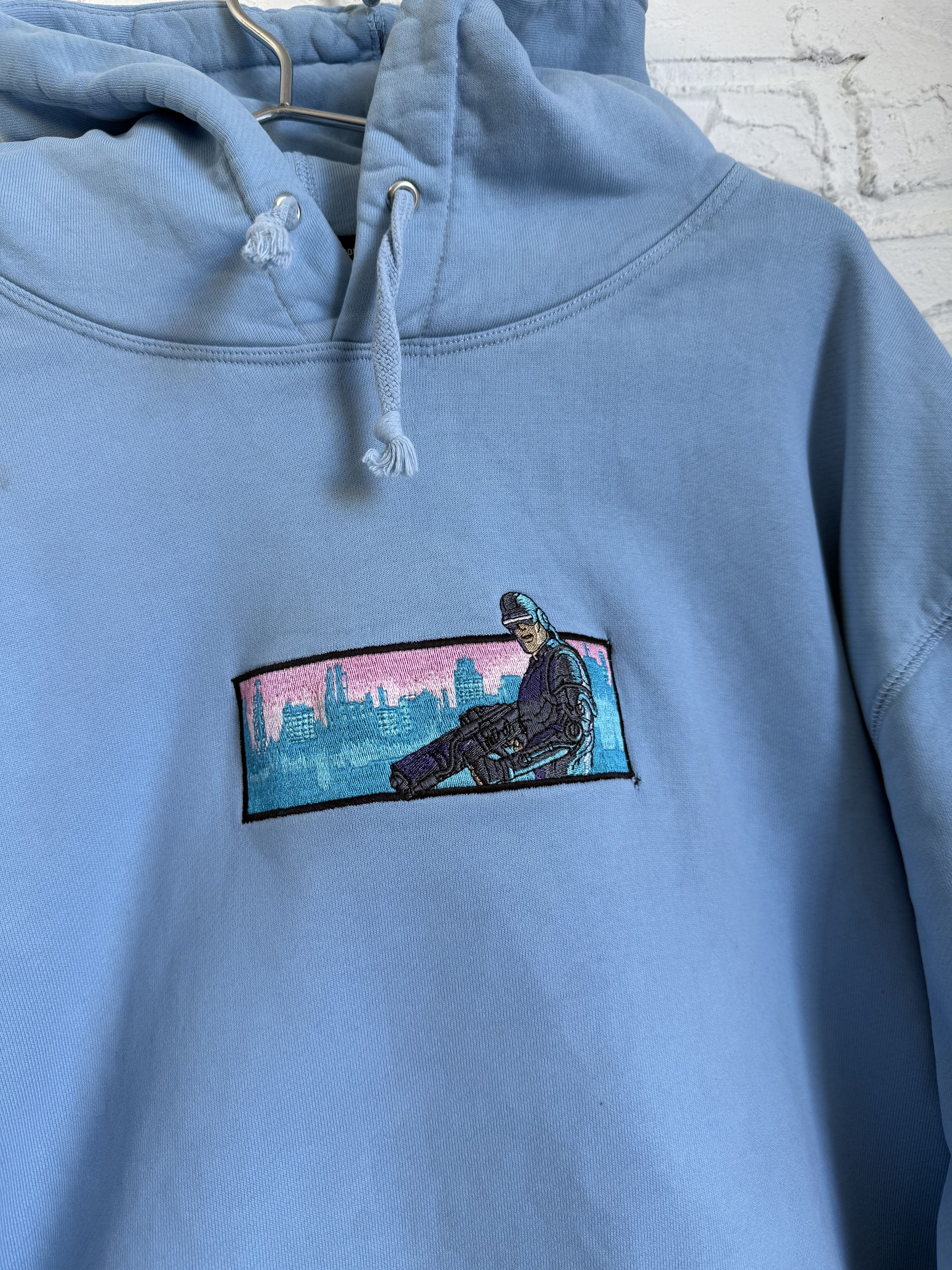 Derschutze Derschutze Grand Theft embroidered logo baby blue hoodie Size US L / EU 52-54 / 3 - 2 Thumbnail
