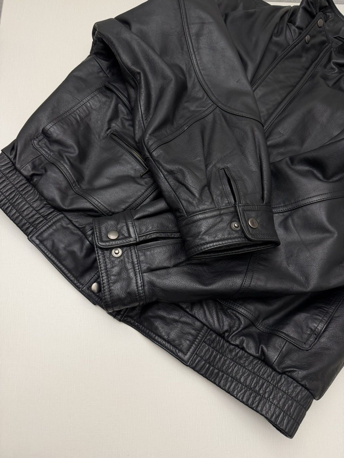 Members Only Vintage 80s Members Only Leather Bomber Jacket Black Size XL Size US XL / EU 56 / 4 - 10 Thumbnail