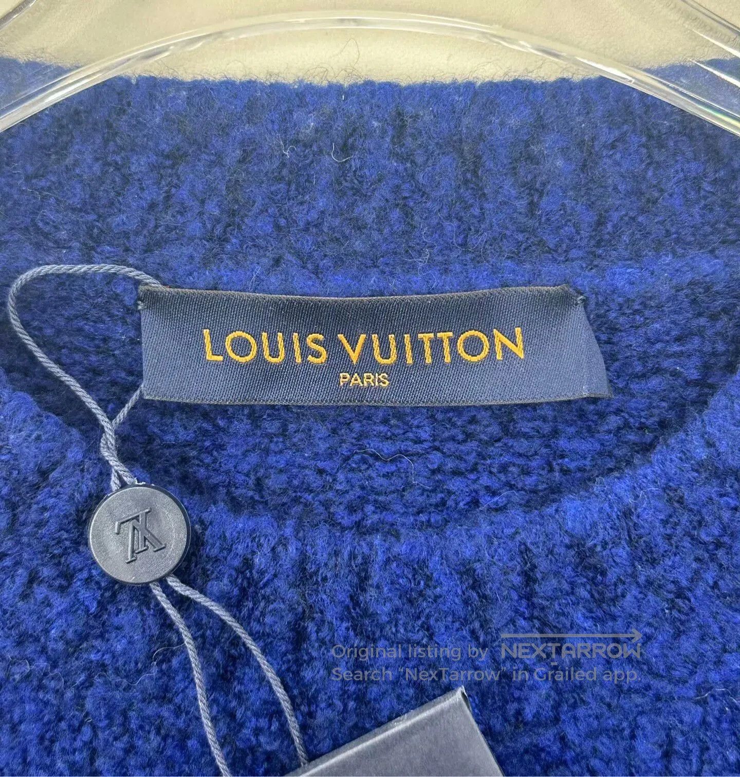Louis Vuitton Louis Vuitton Blue Logo Teddy Sweater. Size US XL / EU 56 / 4 - 3 Thumbnail