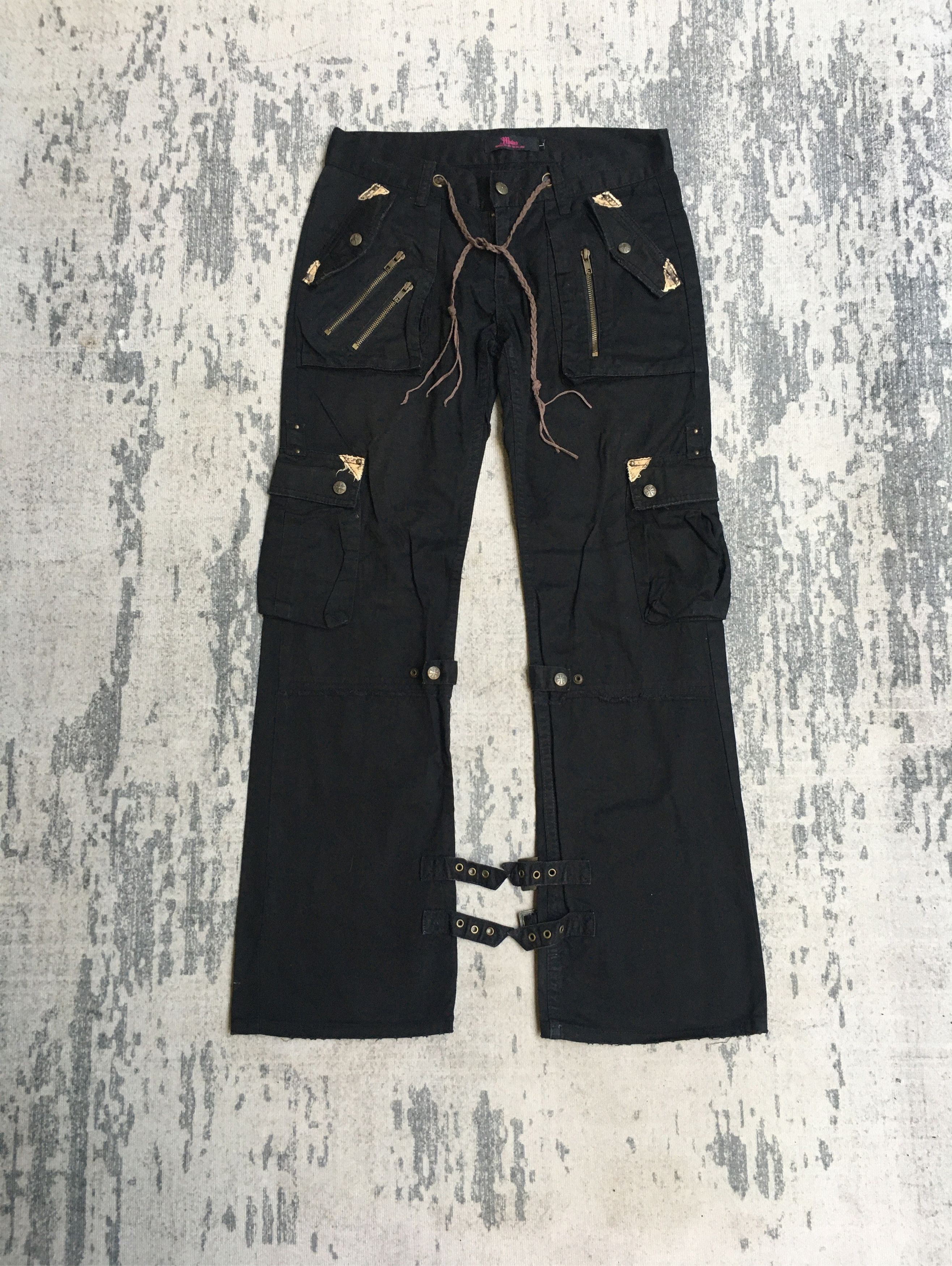 パンツ midas bondage gimmick parachute pants Vintage 00s Japanese Brand Midas Cargo Multipocket Pants