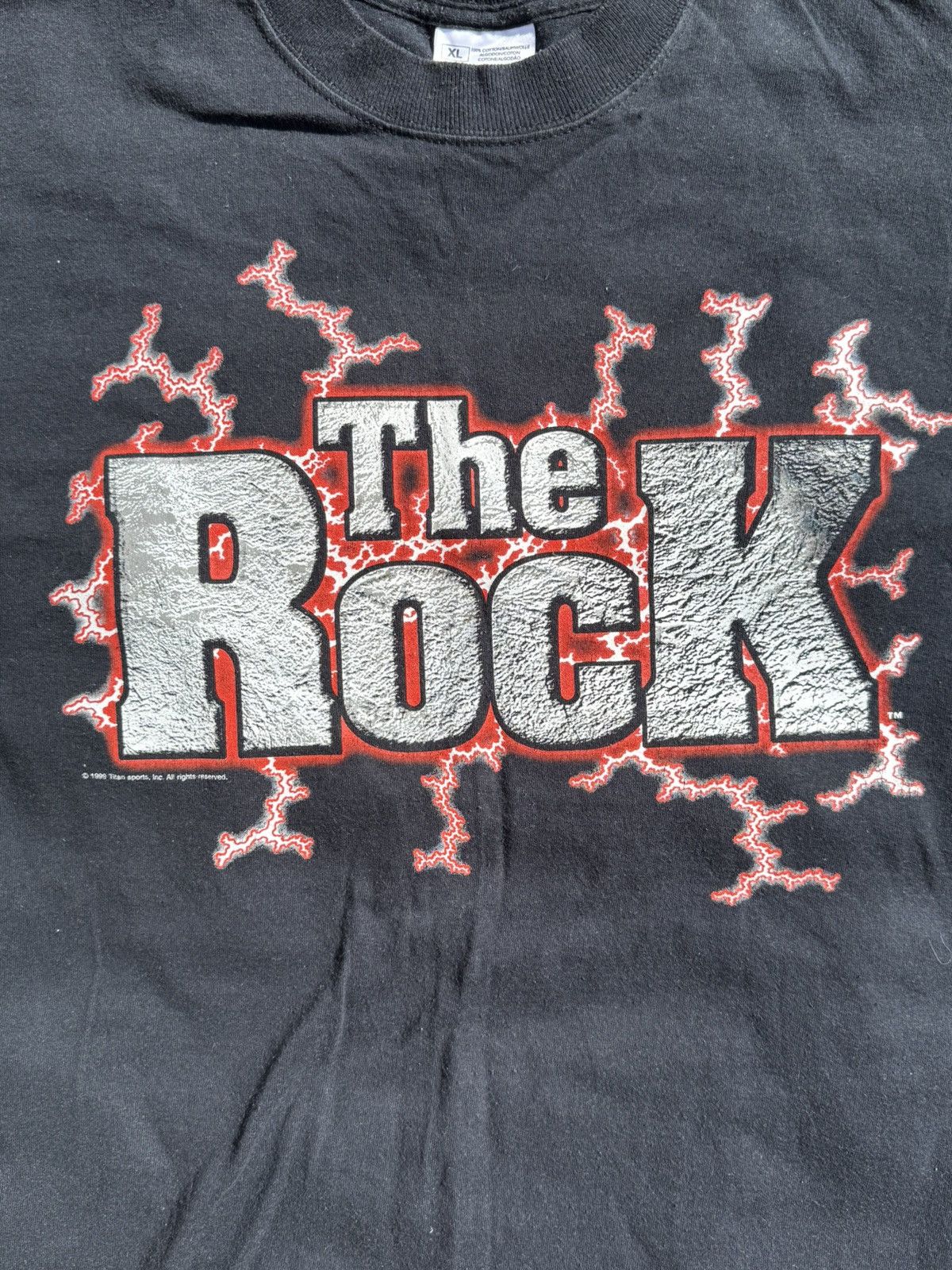 Other Vintage 1999 WWE The Rock Tshirt Size US XL / EU 56 / 4 - 2 Thumbnail