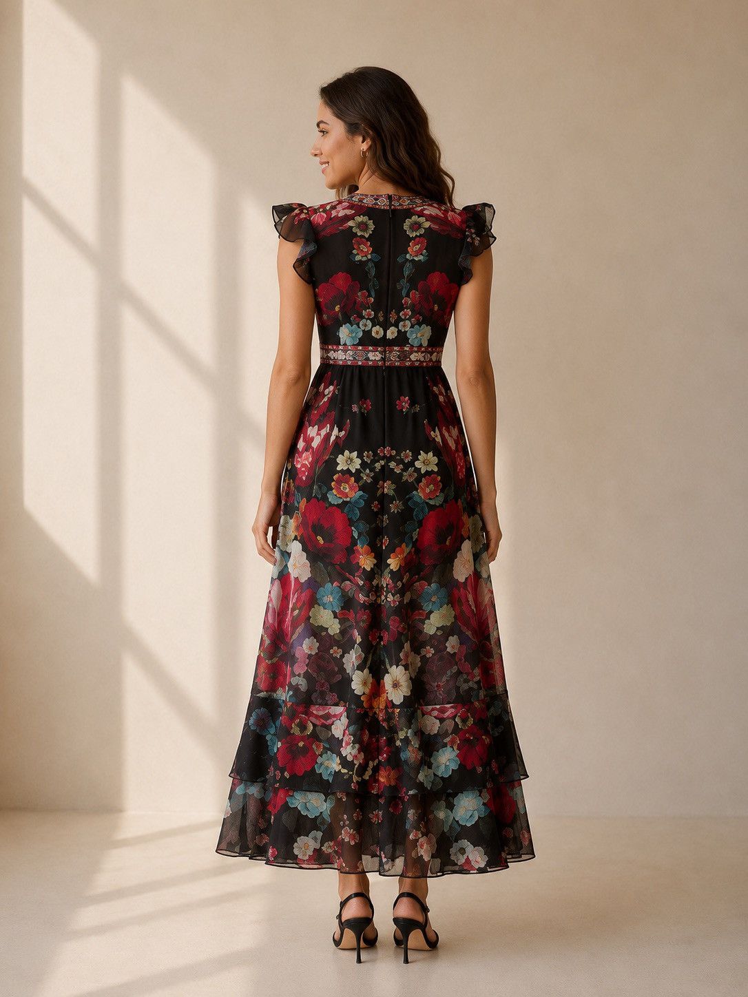 Other 🎉LAST PIECE🎉DALIA MACPHEE Maxi Dress With Ruffle Sleeve Size L / US 10 / IT 46 - 2 Thumbnail