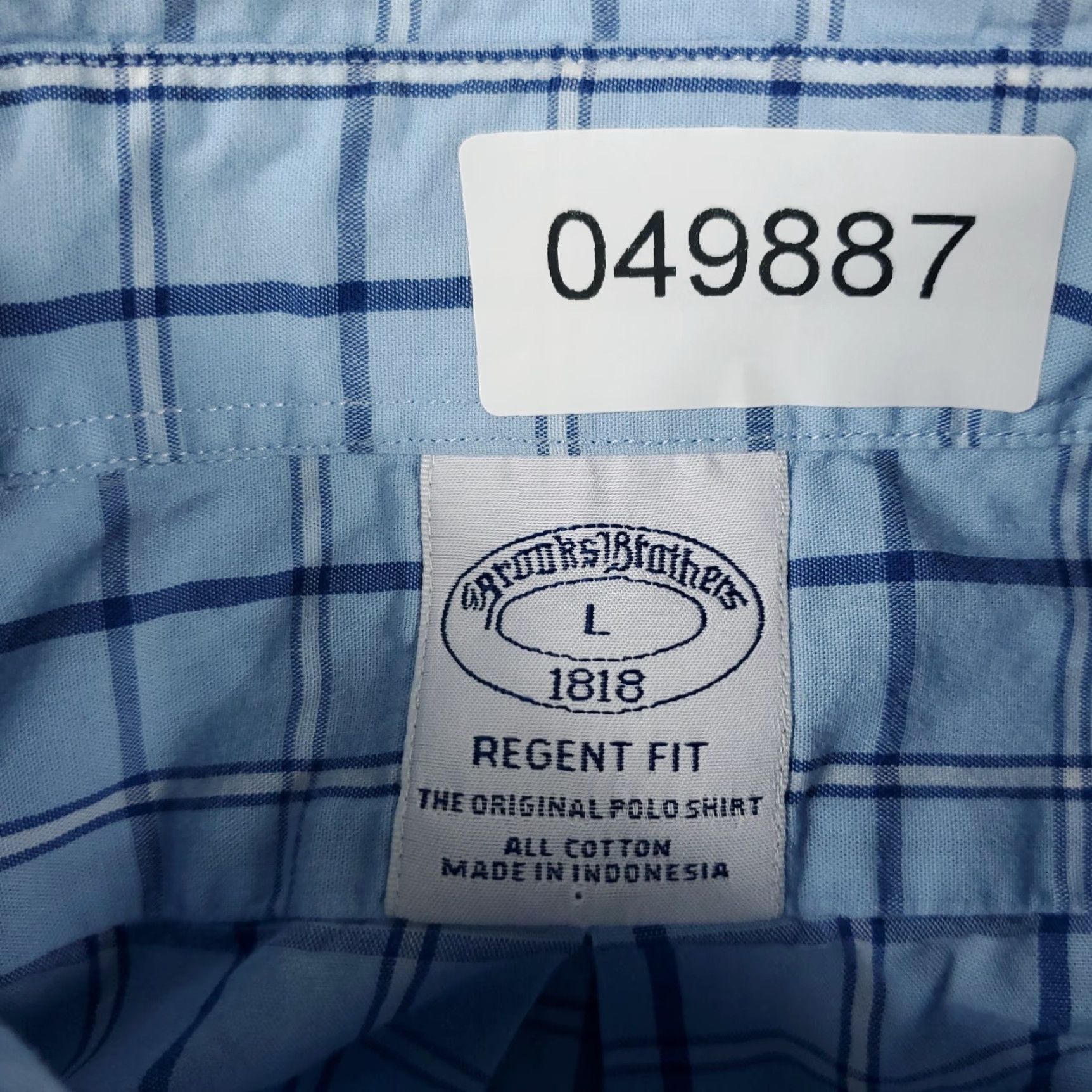 Brooks Brothers Brooks Brothers Button-Up Shirt Mens Large Blue Check Long Sleeve Casual Woven Cotton Size US L / EU 52-54 / 3 - 8 Thumbnail