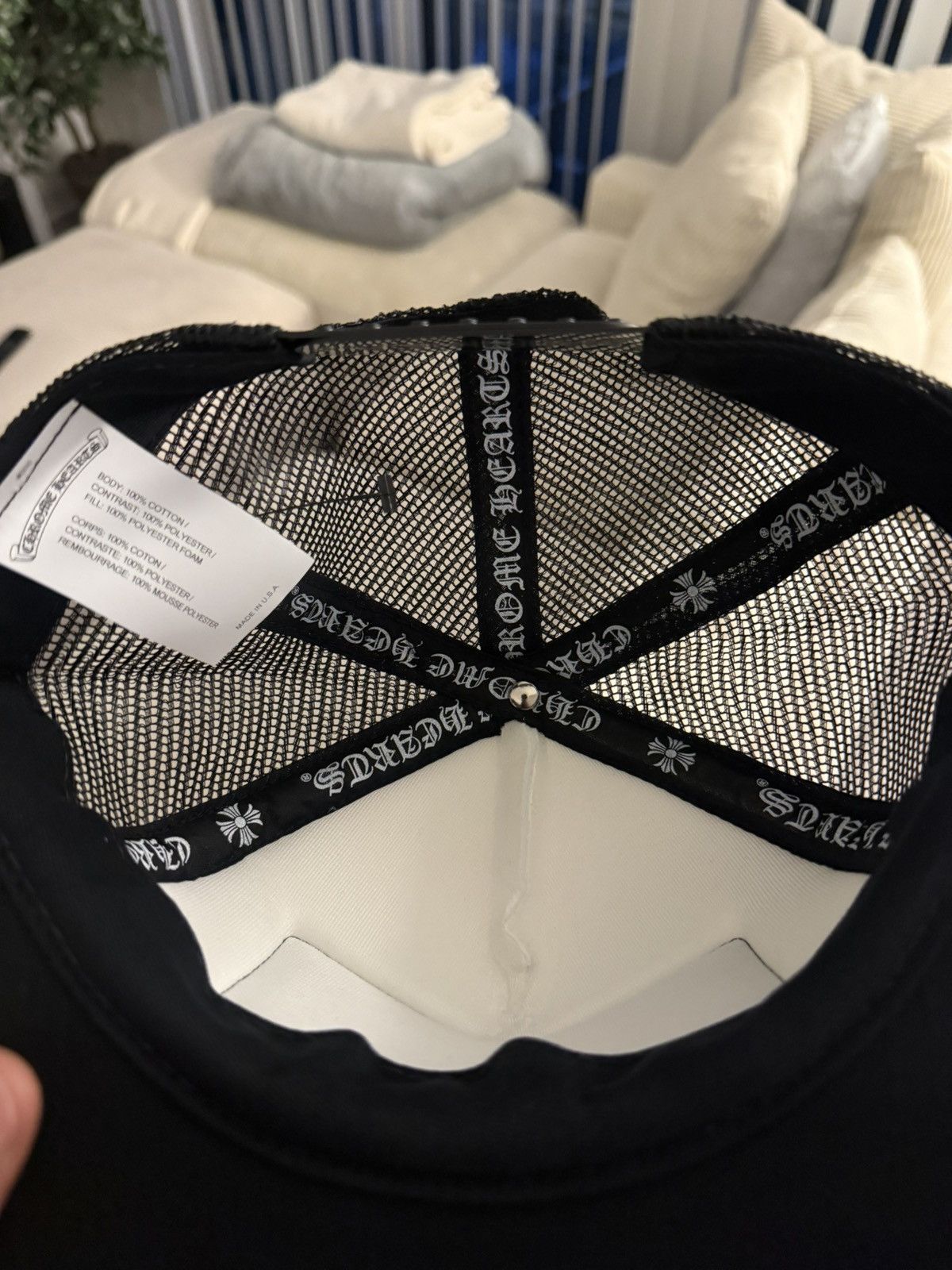 Chrome Hearts Chrome Hearts 'CH HOLLYWOOD USA' Logo Mesh Trucker Cap Size ONE SIZE - 4 Thumbnail