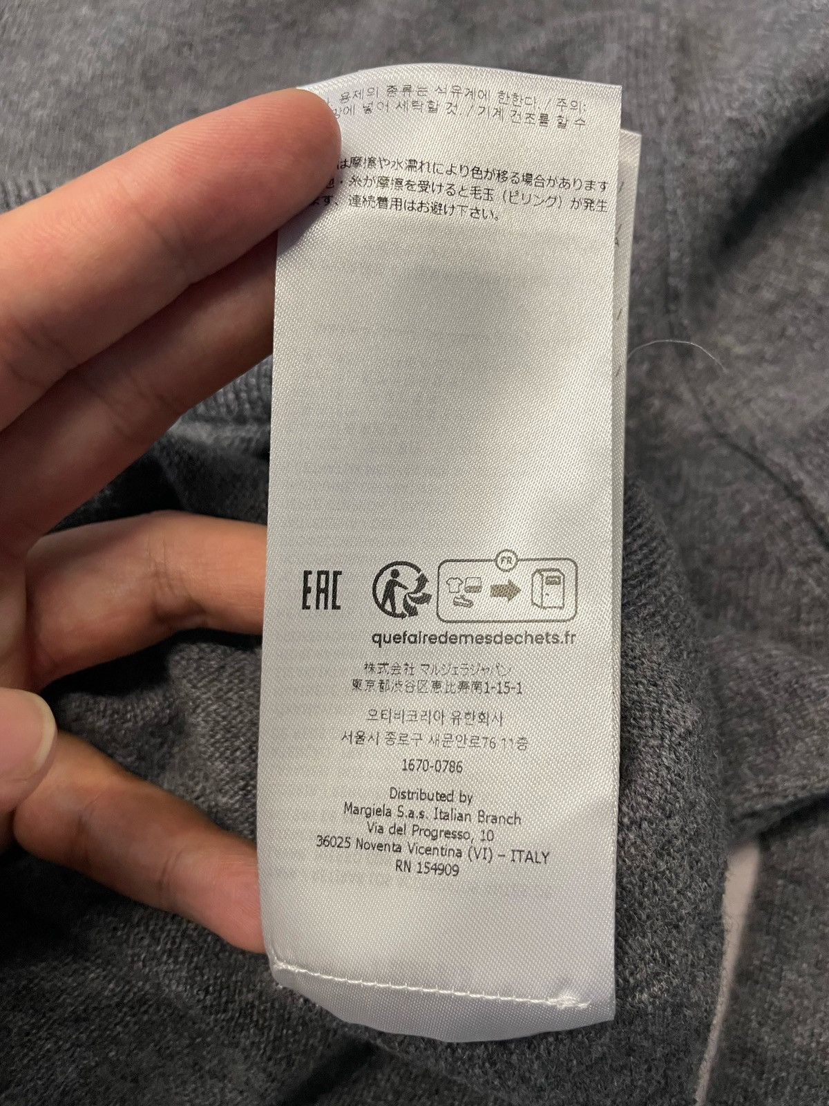 Maison Margiela Maison Margiela Grey Wool Blend Sweater Size US XL / EU 56 / 4 - 18 Thumbnail