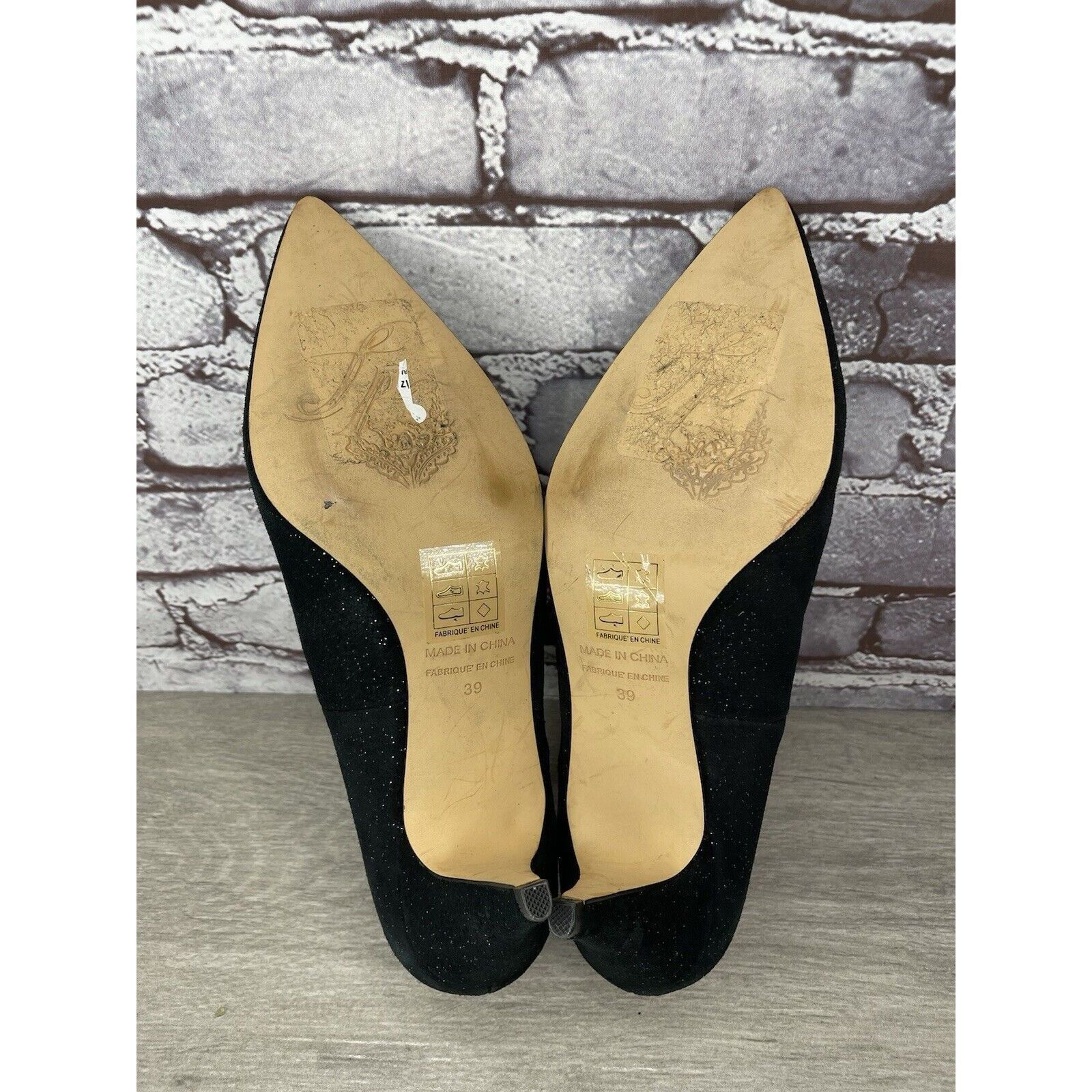 Free People Free People Black Suede Glitter Slip On Pointed Toe Heels Wo Size US 8.5 / IT 38.5 - 16 Thumbnail