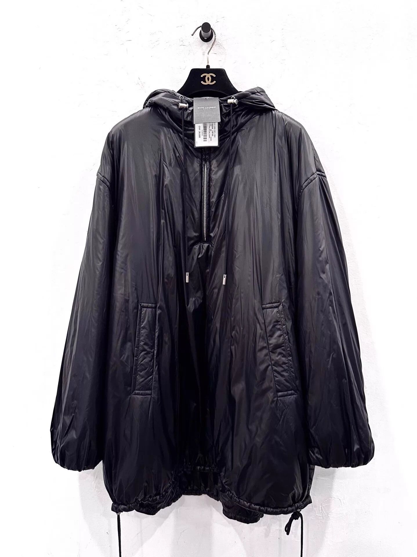Yves Saint Laurent YSL Men's Black Back Embossed Logo Jacket 46 New Size US S / EU 44-46 / 1 - 1 Thumbnail