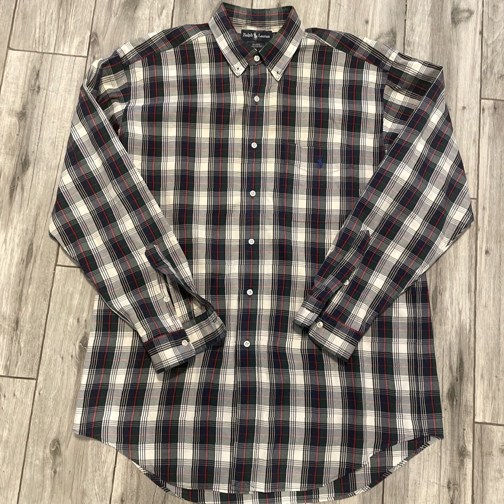 Ralph Lauren VINTAGE Ralph Lauren Blaire Shirt Mens L Red Green Blue Plaid Long Sleeve Button-Up Size US L / EU 52-54 / 3 - 4 Thumbnail