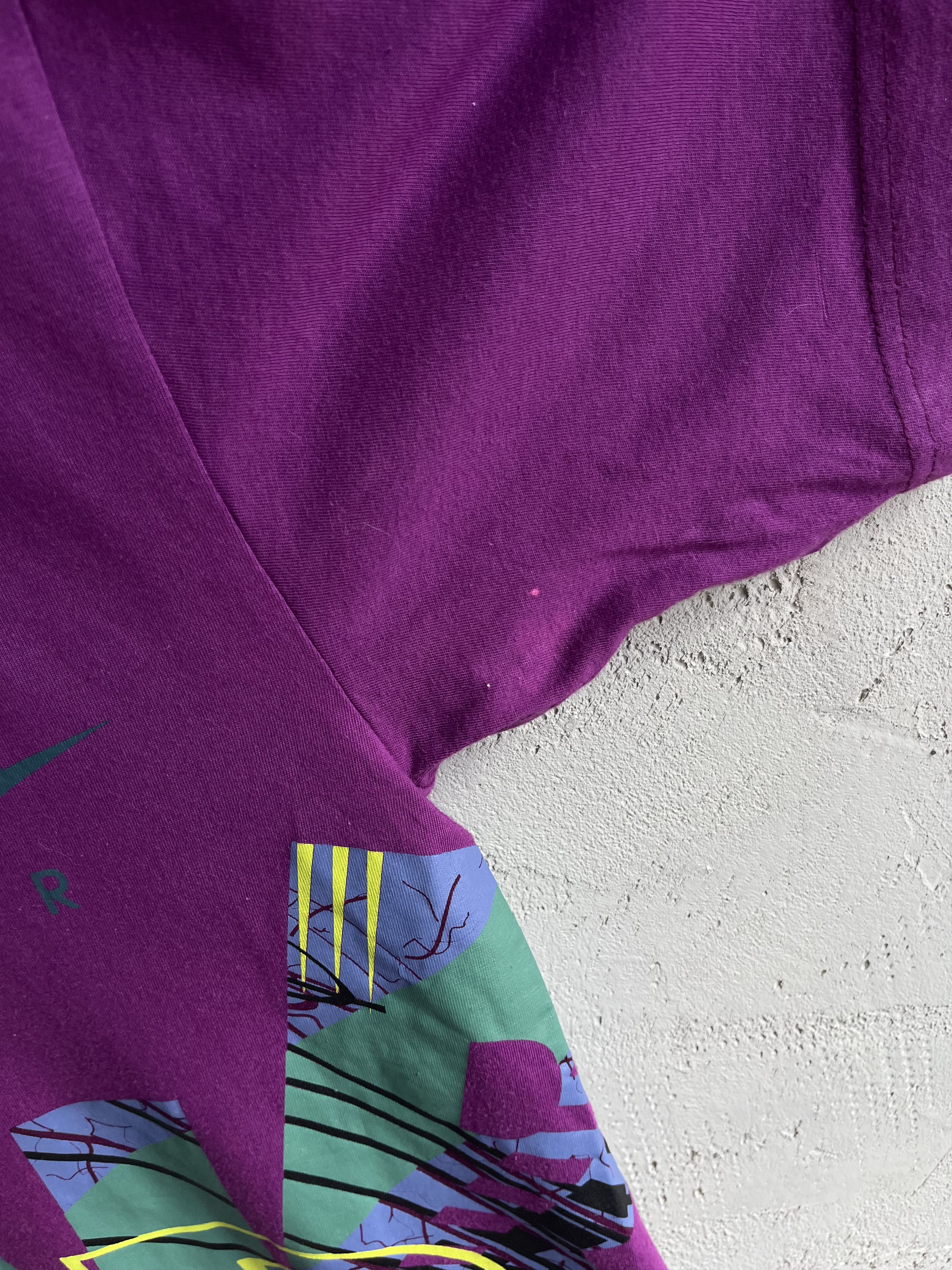 Nike × Vintage Vintage Y2K Nike Air Big Logo Swoosh Just Do It Purple Tee Size US S / EU 44-46 / 1 - 4 Thumbnail