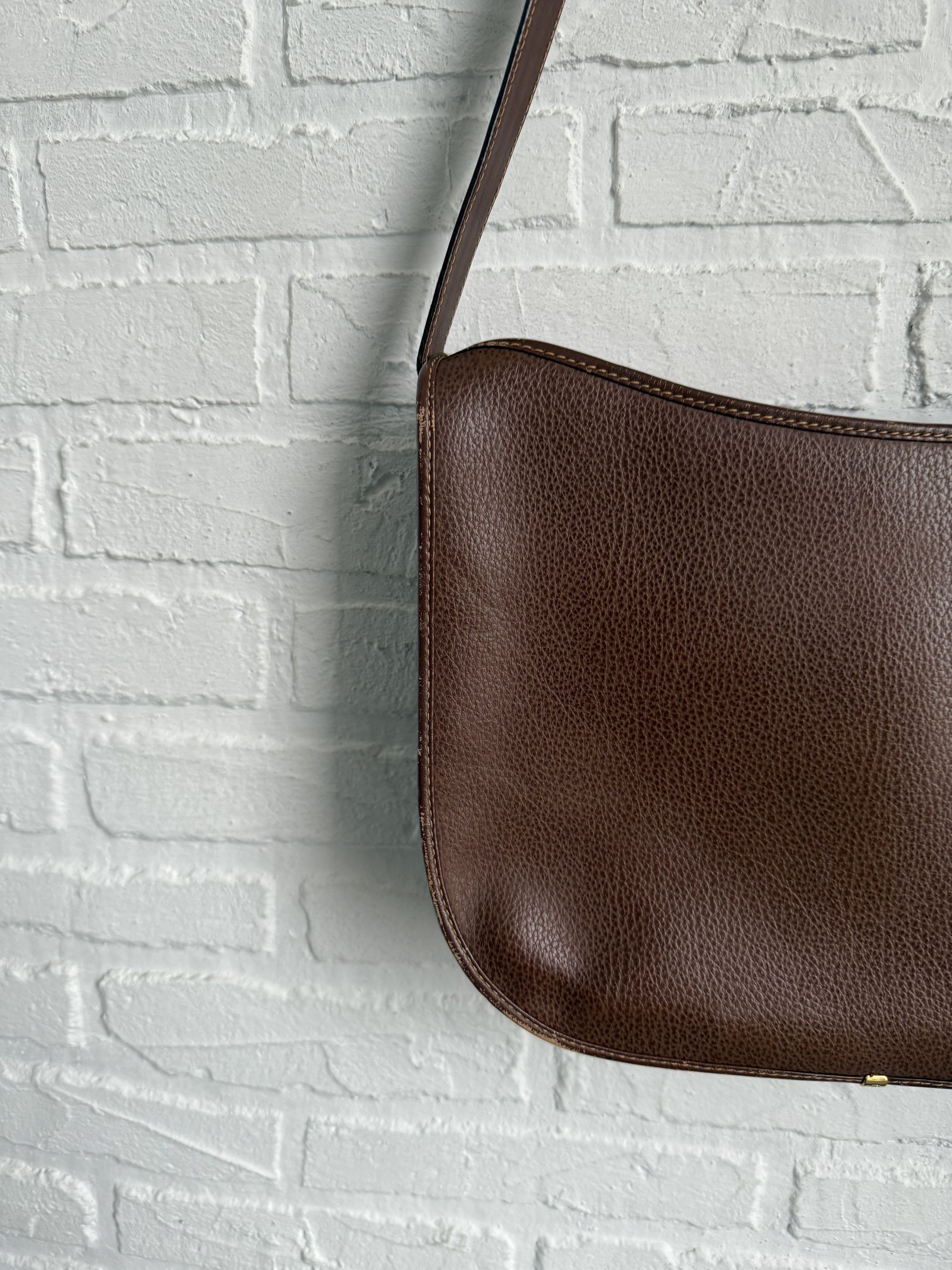Gucci Vintage 1970s Gucci GG crest Brown shoulder bag Size ONE SIZE - 9 Thumbnail