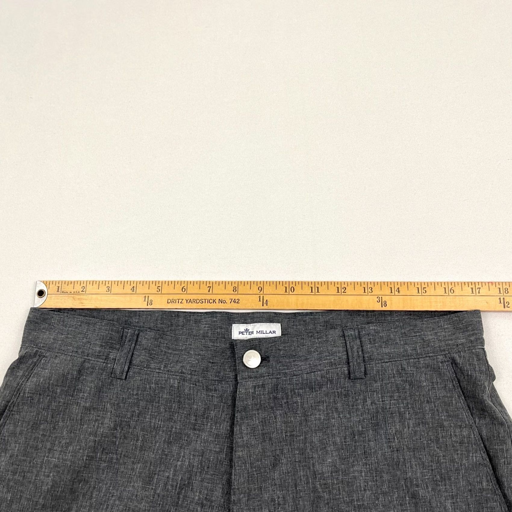 Peter Millar Peter Millar Shackleford Shorts Mens 34 x 9.5 Gray Active Performance Golf Chino Shorts Size US 34 / EU 50 - 6 Thumbnail