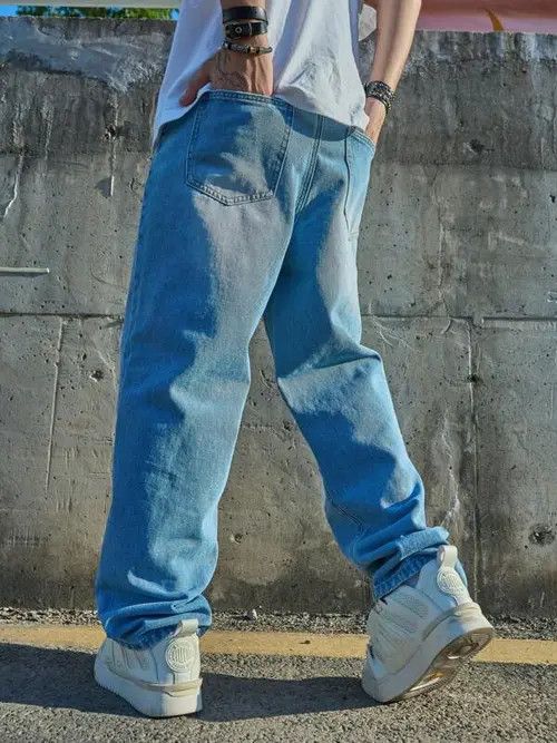 Jean DRIP denim jeans Y2K Straight RAP Size US 34 / EU 50 - 2 Thumbnail