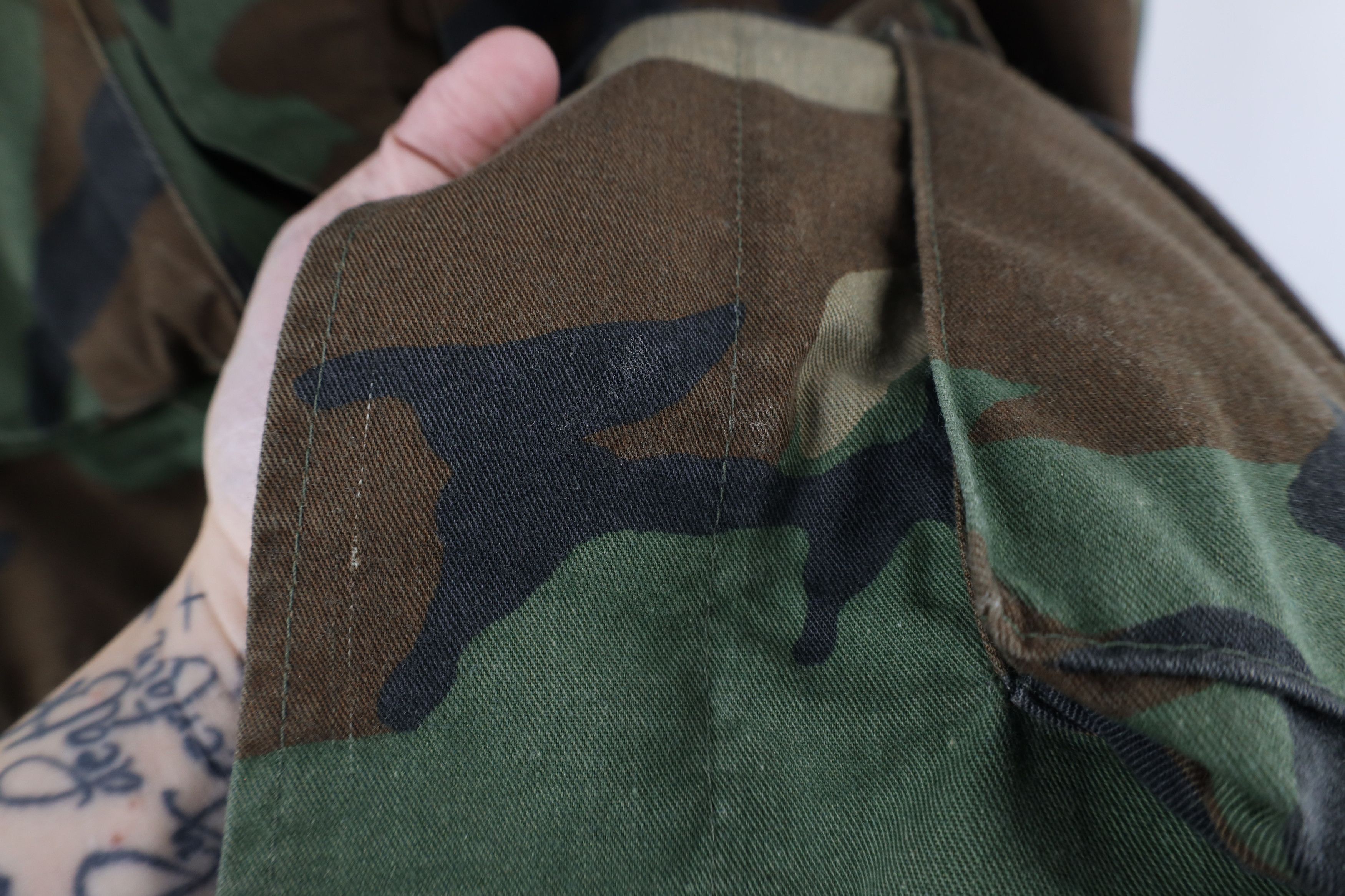 Vintage Vintage 80s Woodland Camouflage Combat Coat Jacket USA Size US S / EU 44-46 / 1 - 6 Thumbnail