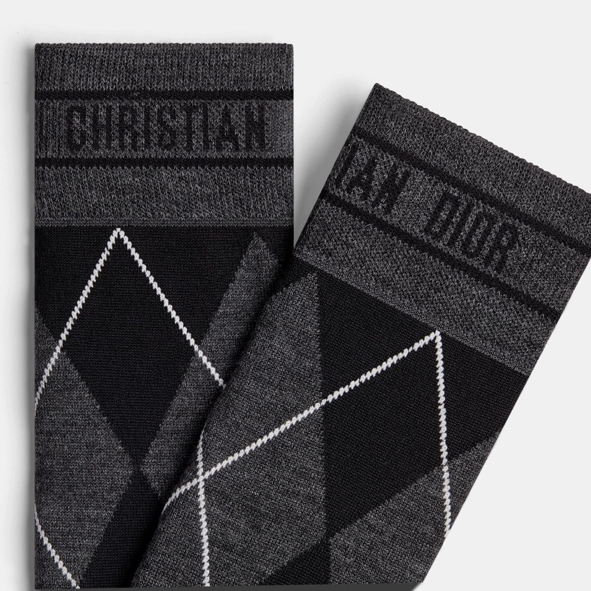 Dior o1bcso1str0226 Size:OS/High Socks in Grey/Black Size ONE SIZE - 2 Thumbnail