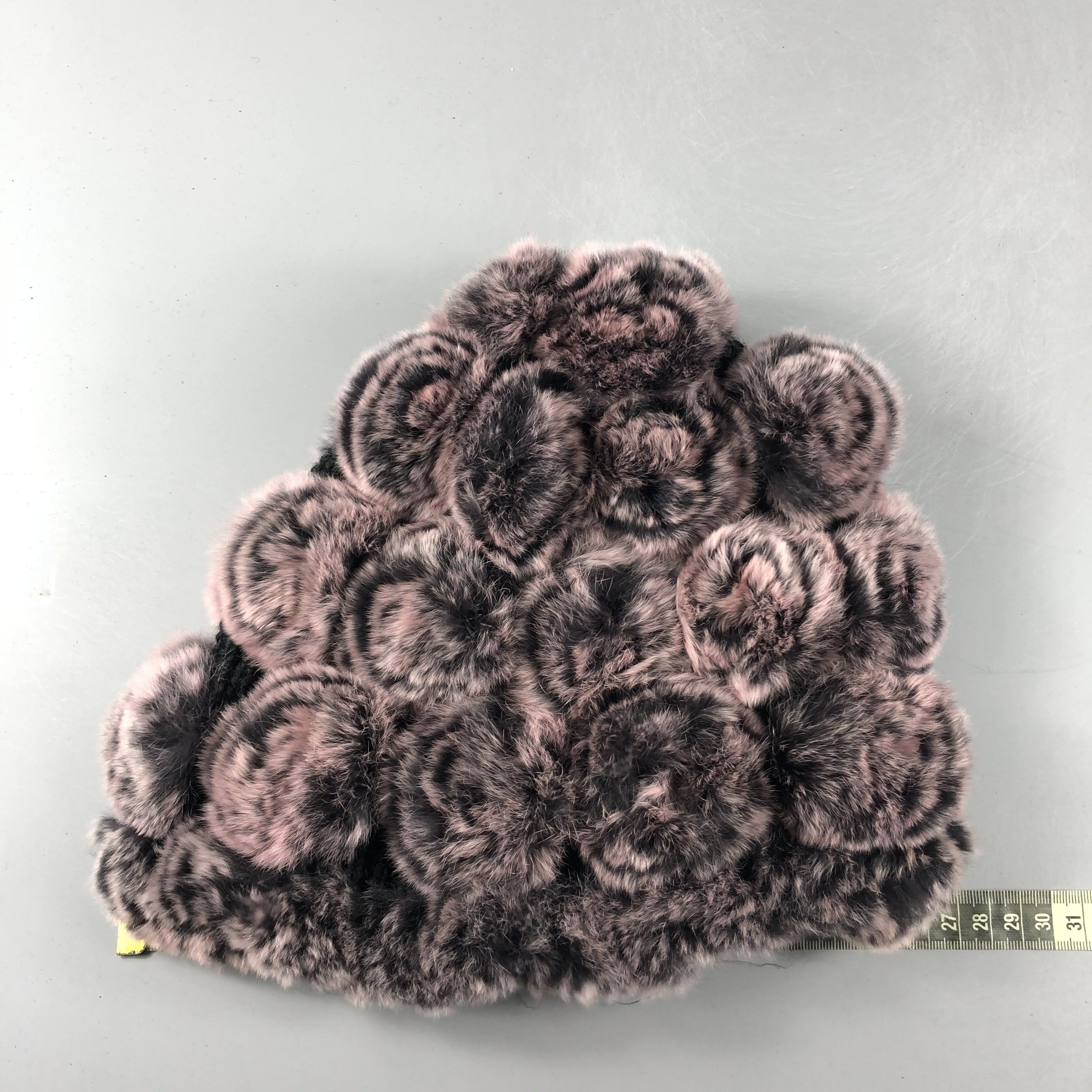 Japanese Brand × Vintage Womens Flower Faux Fur Beanie Snow Hat Snow Cap -D098 Size ONE SIZE - 3 Thumbnail