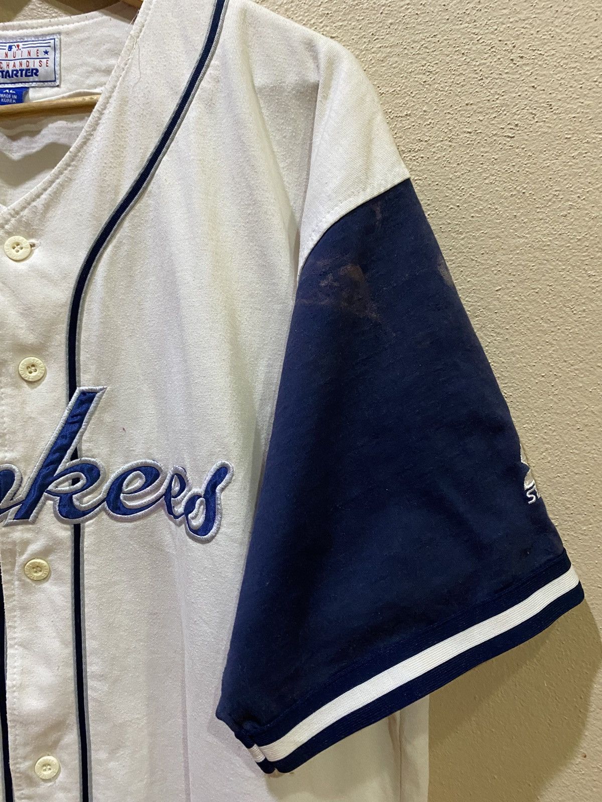 Starter Vintage 90s Starter x Ney York Yankees Shirt Size US XL / EU 56 / 4 - 3 Thumbnail