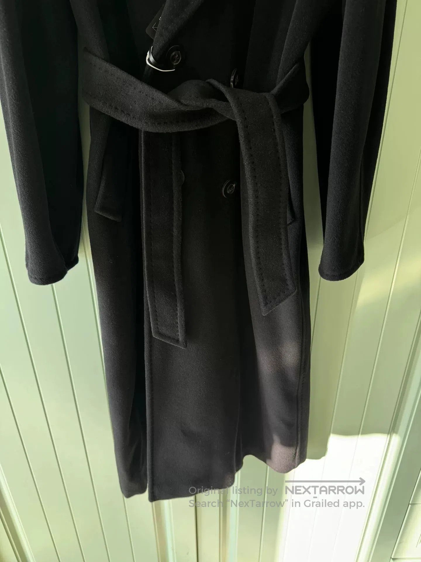 Max Mara MaxMara 101801 Black Wool Coat. Size S / US 4 / IT 40 - 8 Thumbnail