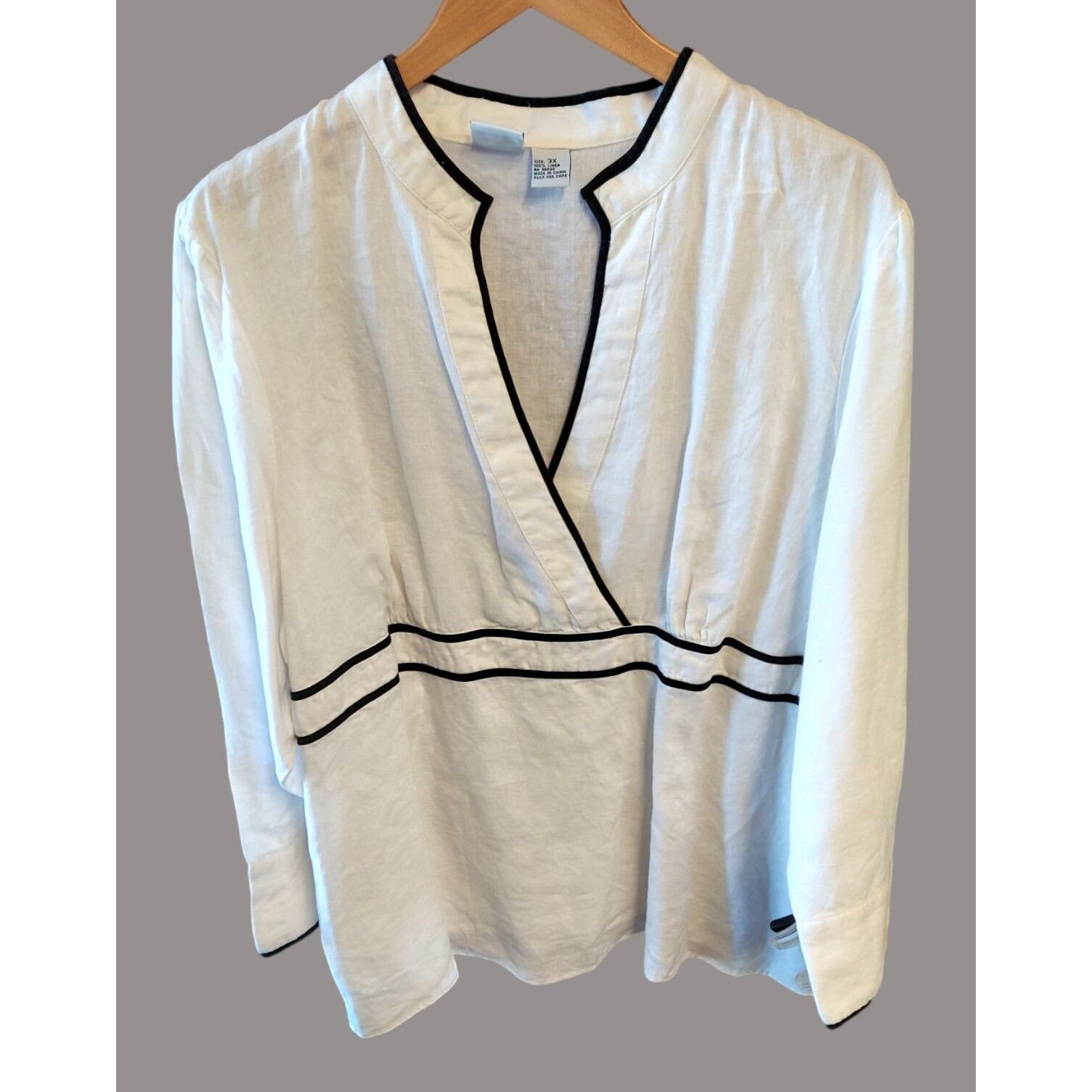 Other Bundle of 4 Plus Size 3X Womens Blouses Black and White Mixe Size 4XL / US 24-26 - 5 Thumbnail