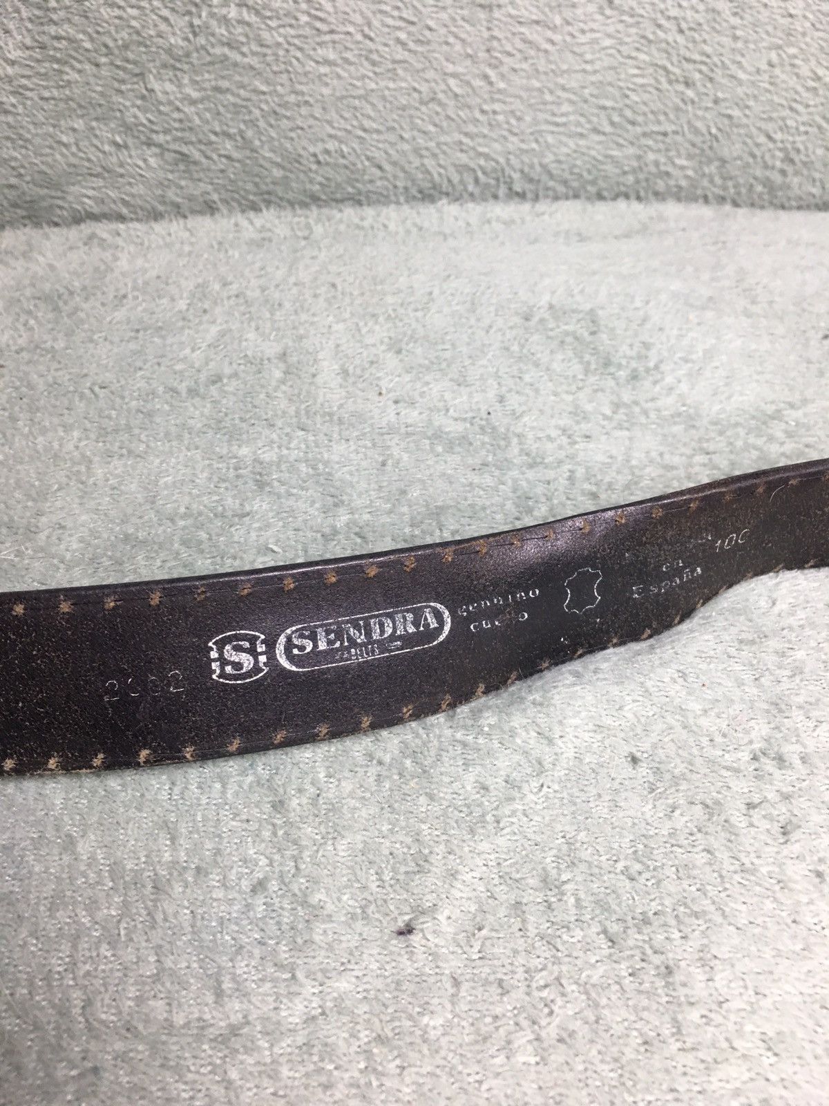 Sendra × Vintage SENDRA Vintage Embroidery Leather Ceramic Buckle Belt Sz 100 Size ONE SIZE - 12 Thumbnail