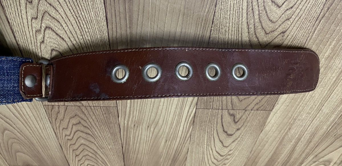 Dolce & Gabbana Rare Design Vintage Dolce Gabbana Denim Leather Belt 1990s Size ONE SIZE - 5 Thumbnail