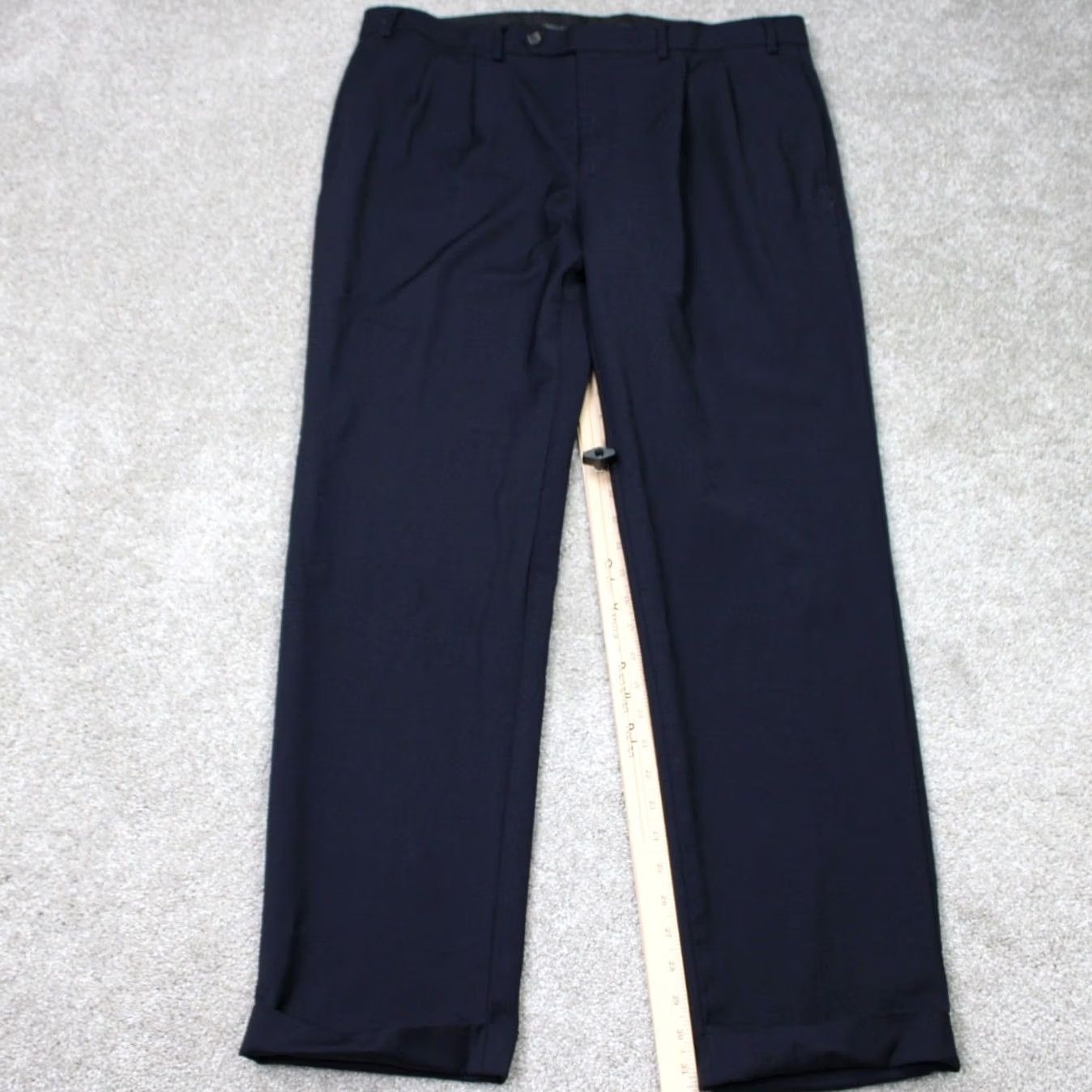 Ralph Lauren LAUREN Ralph Lauren Pants Mens 38x32 Black Wool Pleated Stretch Dress Pants Regular, 90s, Preppy, Business, Formal Mens Clothes Size US 38 / EU 54 - 3 Thumbnail