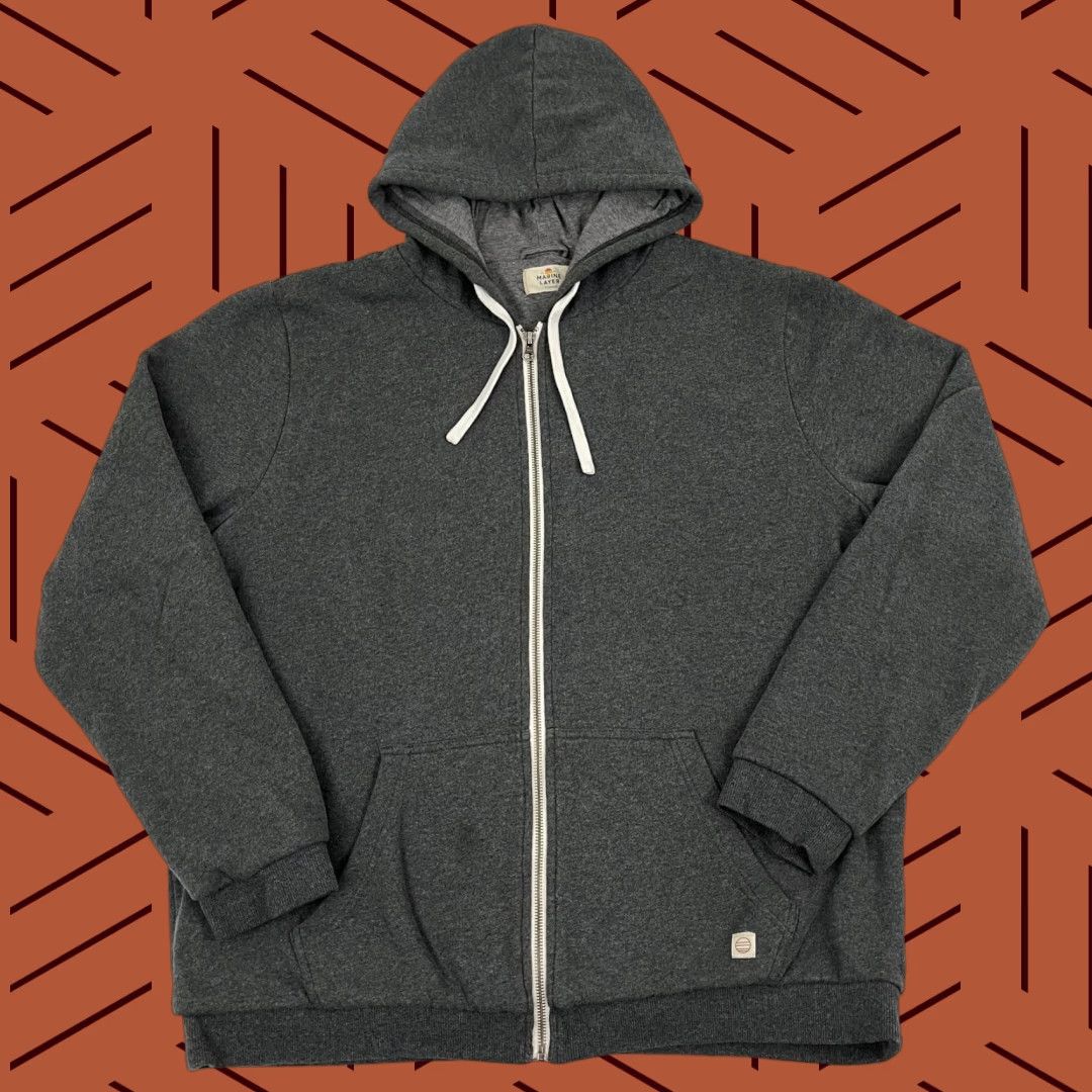 Marine Layer Marine Layer Jacket Mens XL Hoodie Sweatshirt Full Zip Lined Gray Casual Active Winter Spring Fall Outdoor Classic Handcrafted? No Sigh. Size US XL / EU 56 / 4 - 1 Thumbnail