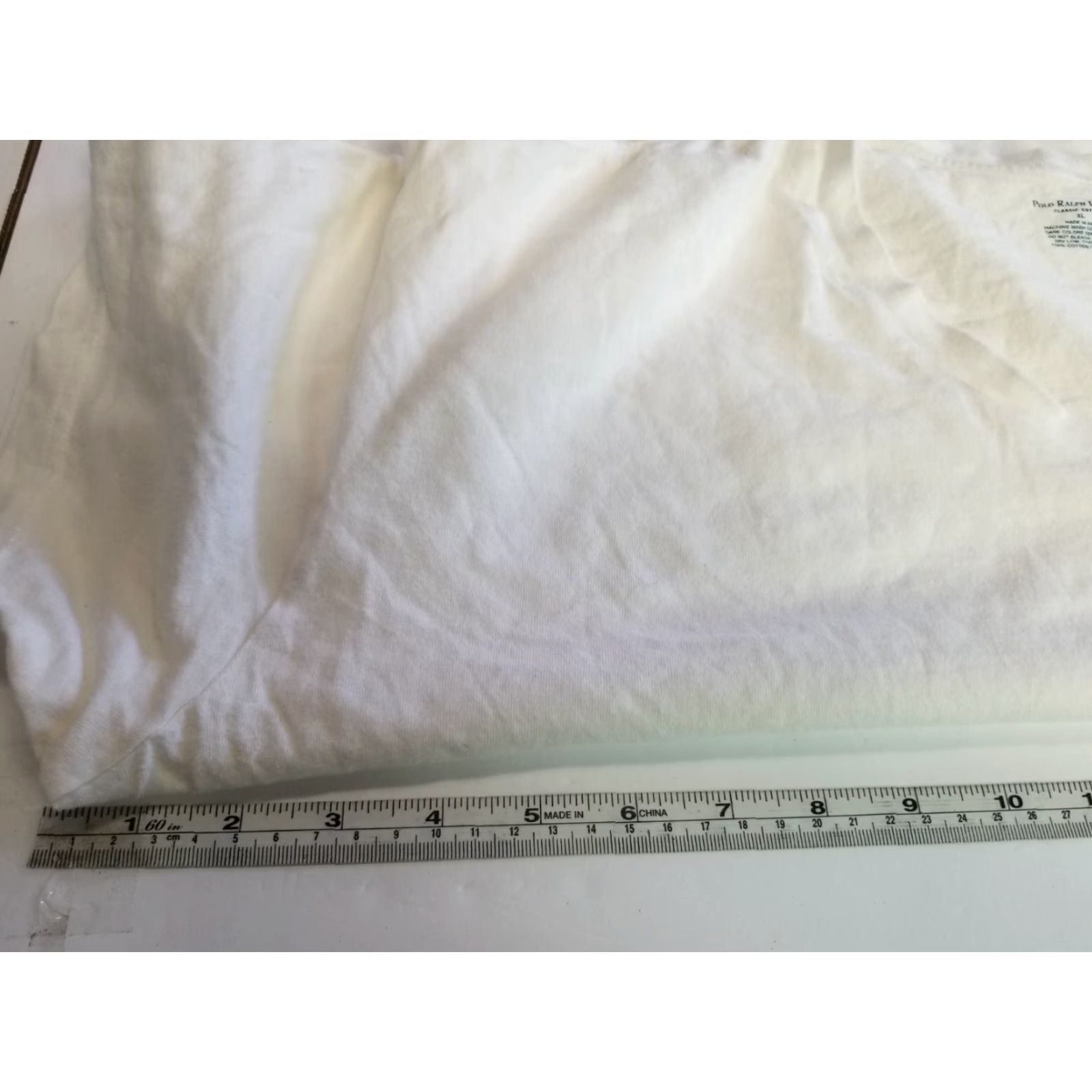 Polo Ralph Lauren Polo Ralph Lauren T-Shirt Polo Ralph Lauren Men's Stretch Cotton V-Neck White Short Sleeve XL Logo Slimming Tagless Classic Tee Shirt Men Size US XL / EU 56 / 4 - 3 Thumbnail