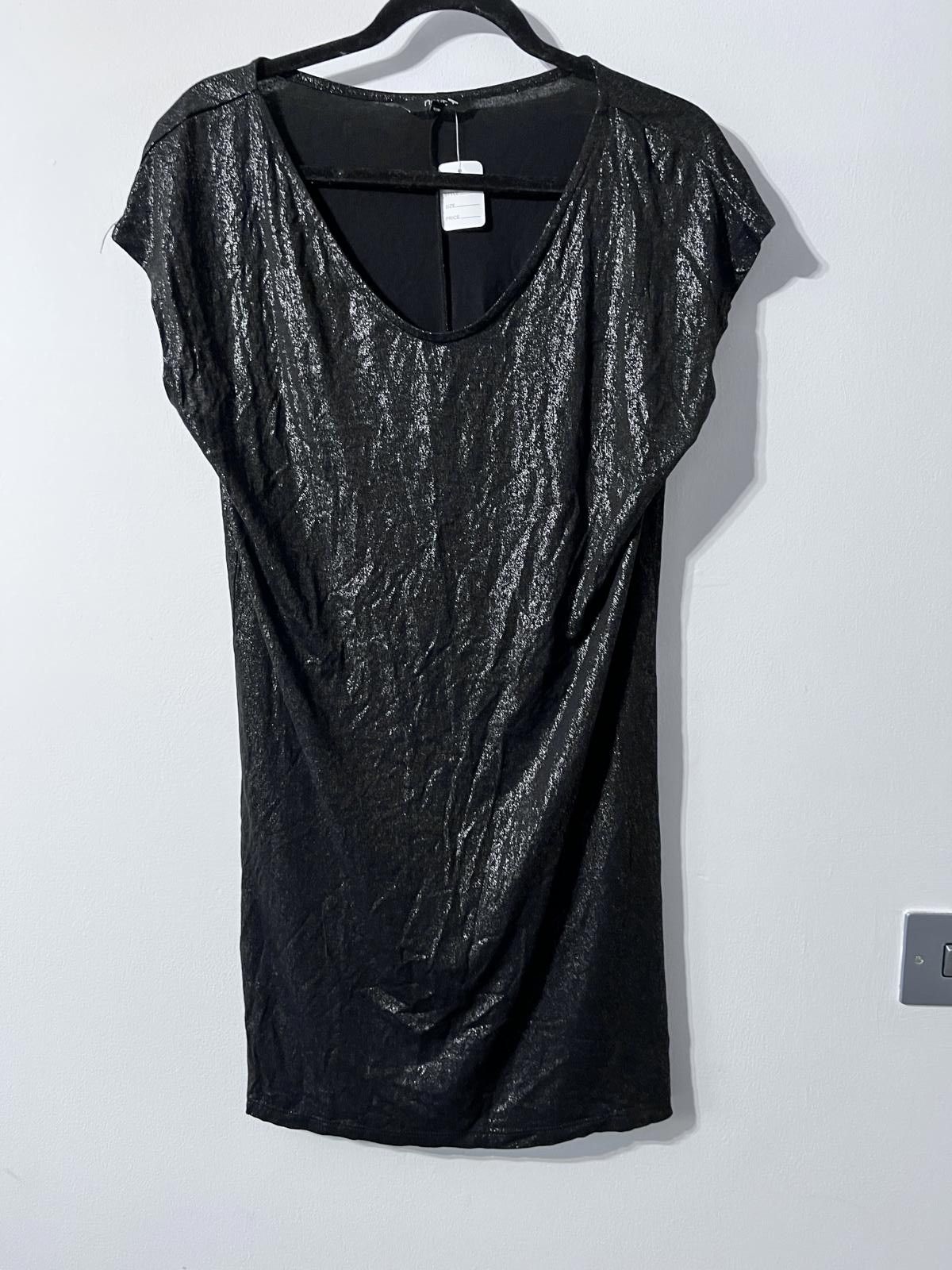 NEXT 🖤 Next Black Metallic Sheen Dress – UK 12 Size M / US 6-8 / IT 42-44 - 1 Thumbnail