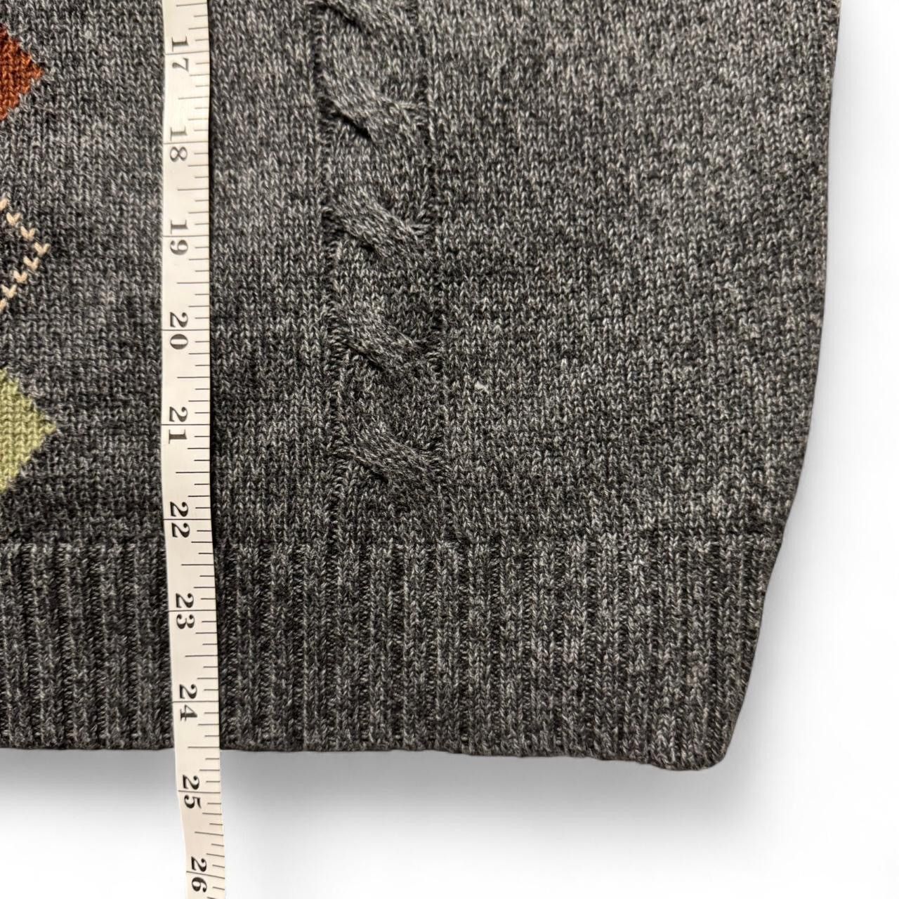 Dockers Vintage 90s Dockers Gray Argyle Knit Sweater Men’s Medium Size US M / EU 48-50 / 2 - 5 Thumbnail