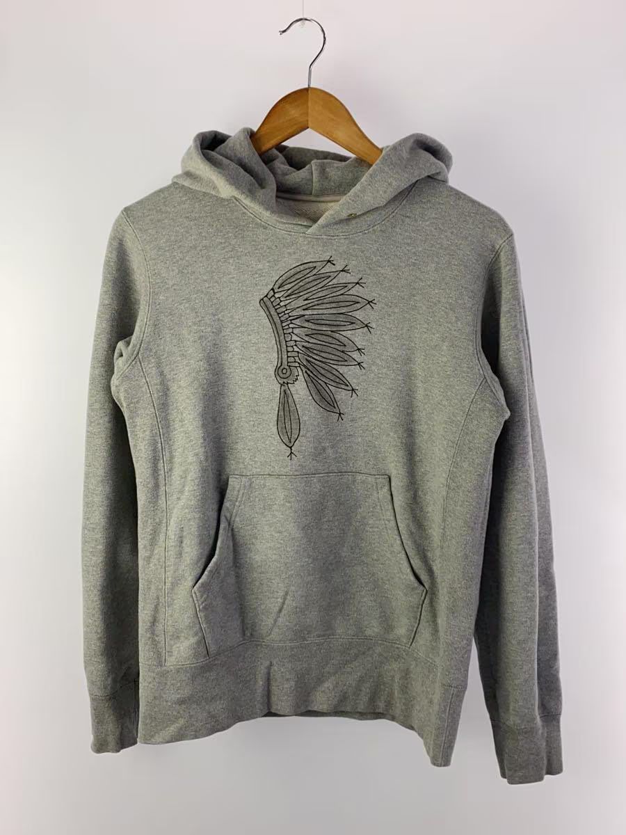 image of Visvim Native American War Bonnet Hoodie in Grey, Men's (Size Medium)