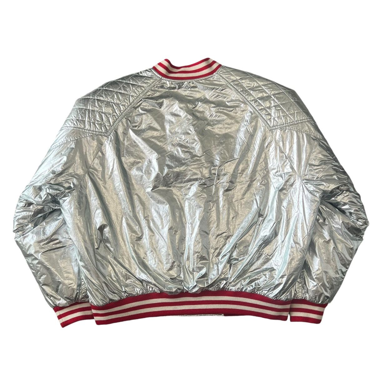 Celine × Hedi Slimane CELINE 22AW ×HEDI SLIMANE QUILTED YOKE SILVER TEDDY JACKET Size US M / EU 48-50 / 2 - 8 Thumbnail