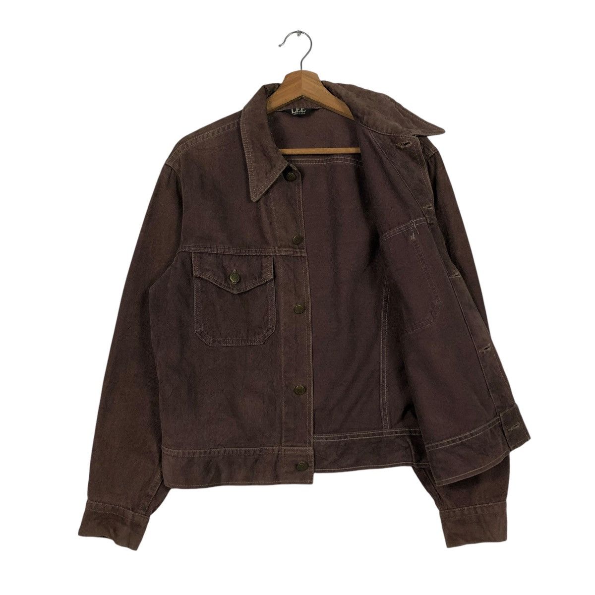 Lee 🔥VINTAGE TRUCKER BIKER JACKET LEE MADE IN USA UNION MADE Size US M / EU 48-50 / 2 - 13 Thumbnail