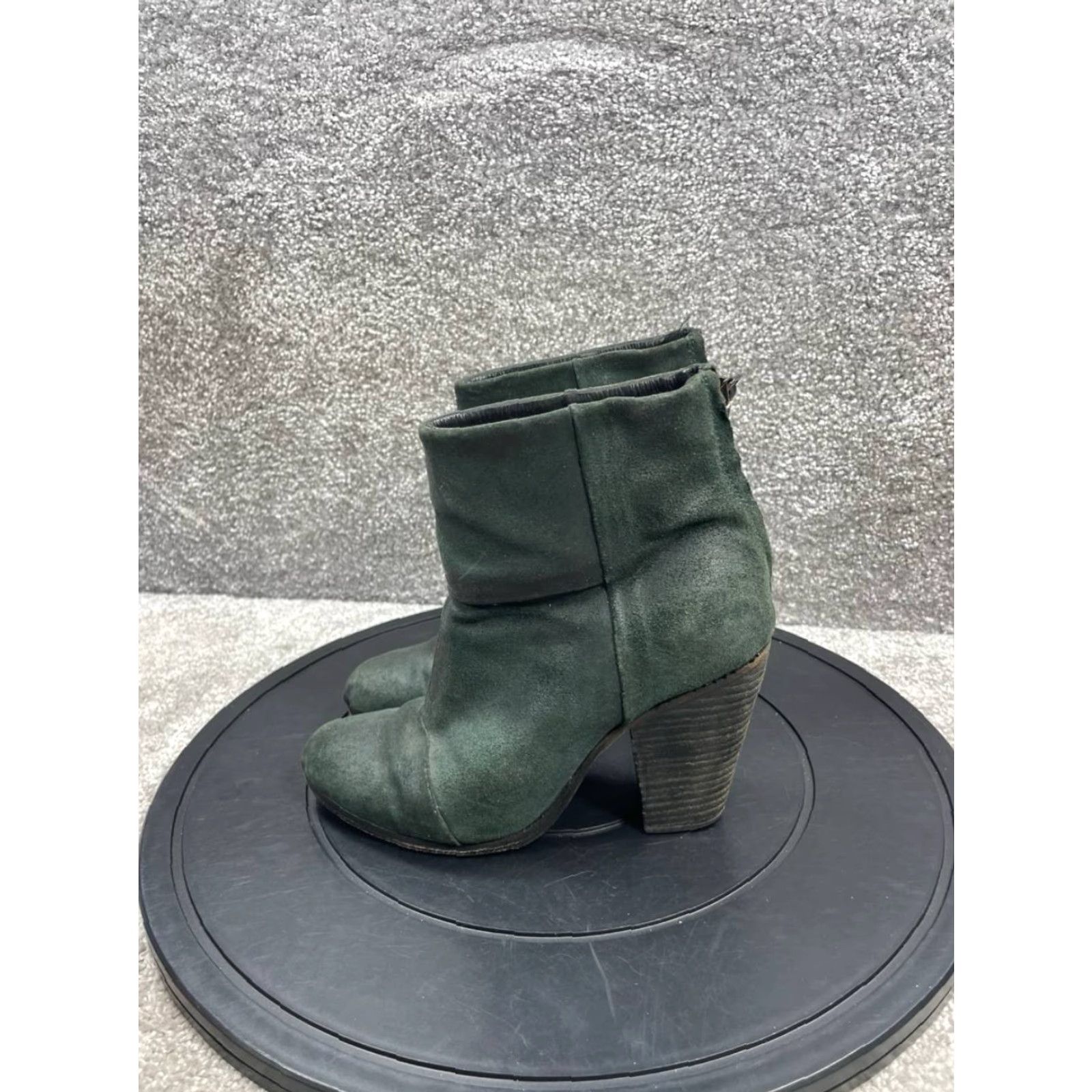 Rag & Bone Rag & bone Newbury Boots Womens 6 Us Green Leather Zip Block Heel Bootie Shoes Size US 6 / IT 36 - 5 Thumbnail