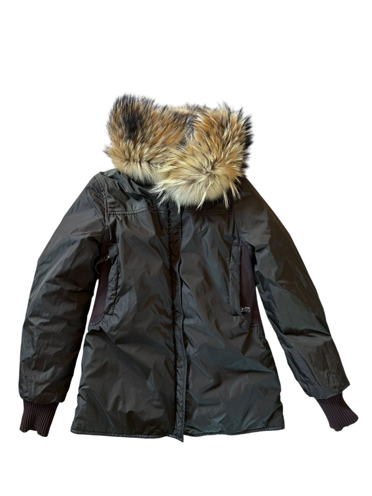 Prada HAMSTER FUR REVERSIBLE SKI JACKET WITH RACCOON COLLAR Size M / US 6-8 / IT 42-44 - 4 Thumbnail