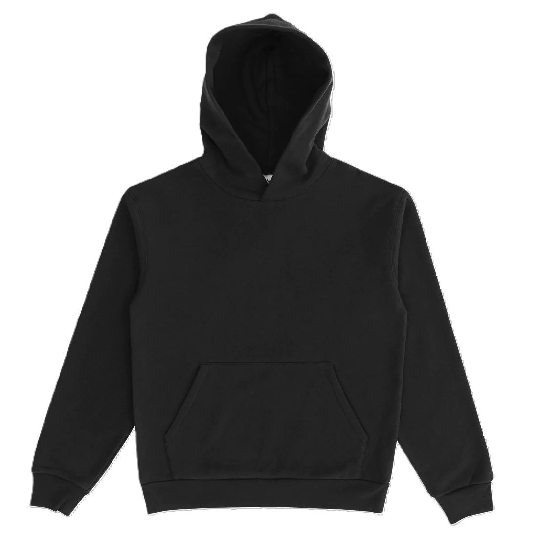 Black No Drawstring Hoodie Sweatshirt L