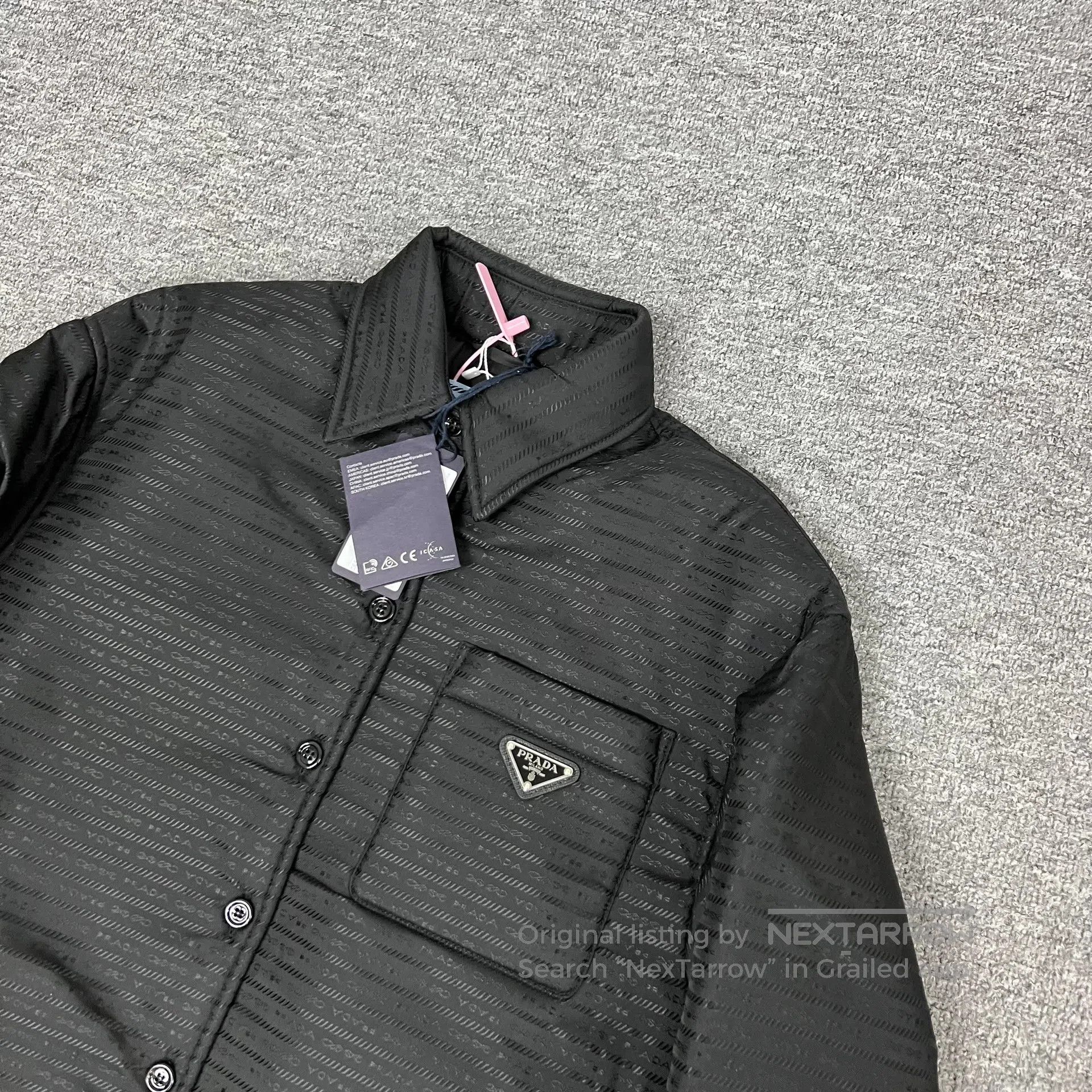 Prada Prada size 38 Dark pattern full-print recycled nylon cotton Size US M / EU 48-50 / 2 - 3 Thumbnail