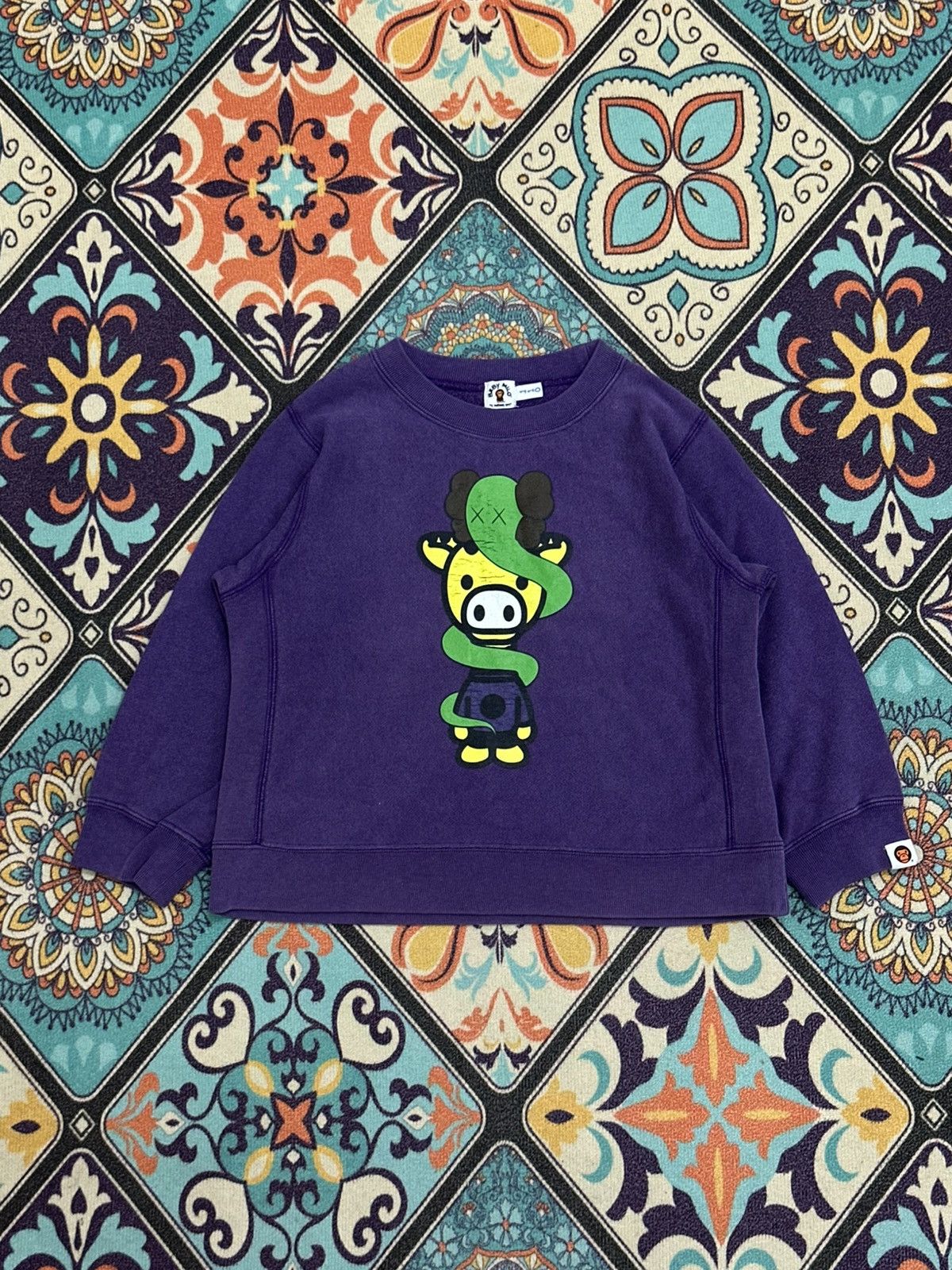 Bape × Kaws Bape (Baby Milo) x Kaws Kids/Youth Sweatshirt (Size 110) Size US XXS / EU 40 - 2 Thumbnail