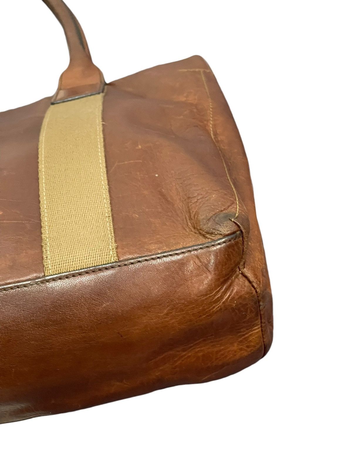 Japanese Brand Full Leather Patina Sazaby Japan Tote Shoulder Bag 1🟩1 Size ONE SIZE - 9 Thumbnail