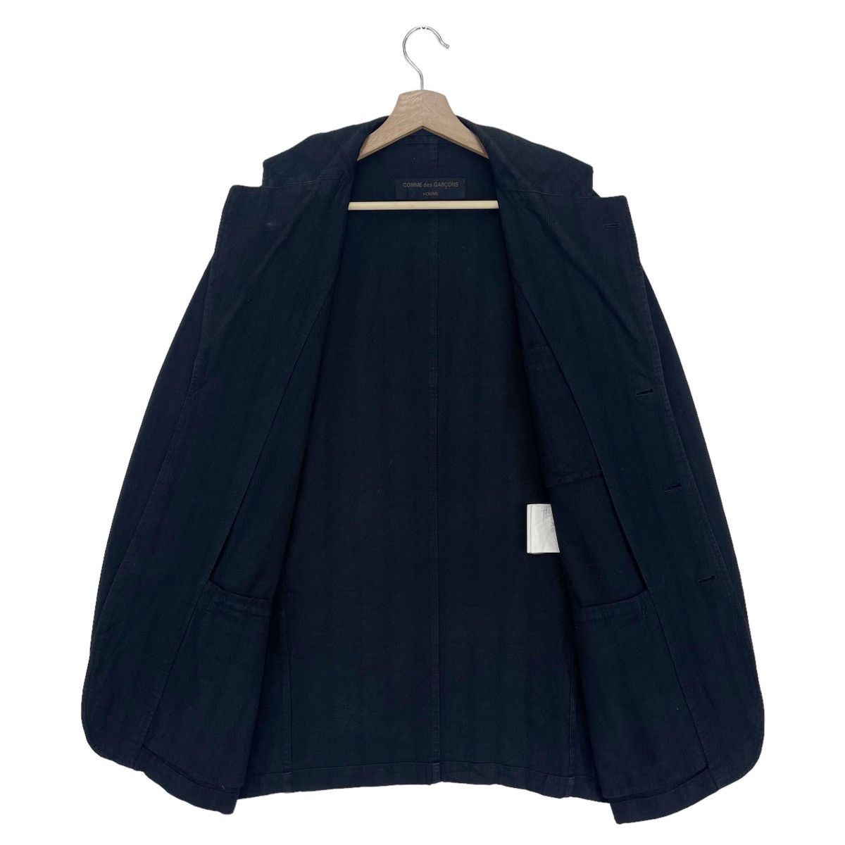 Comme des Garcons Homme SS03 Black Stripes Cotton Blazer Jacket Size US M / EU 48-50 / 2 - 4 Thumbnail