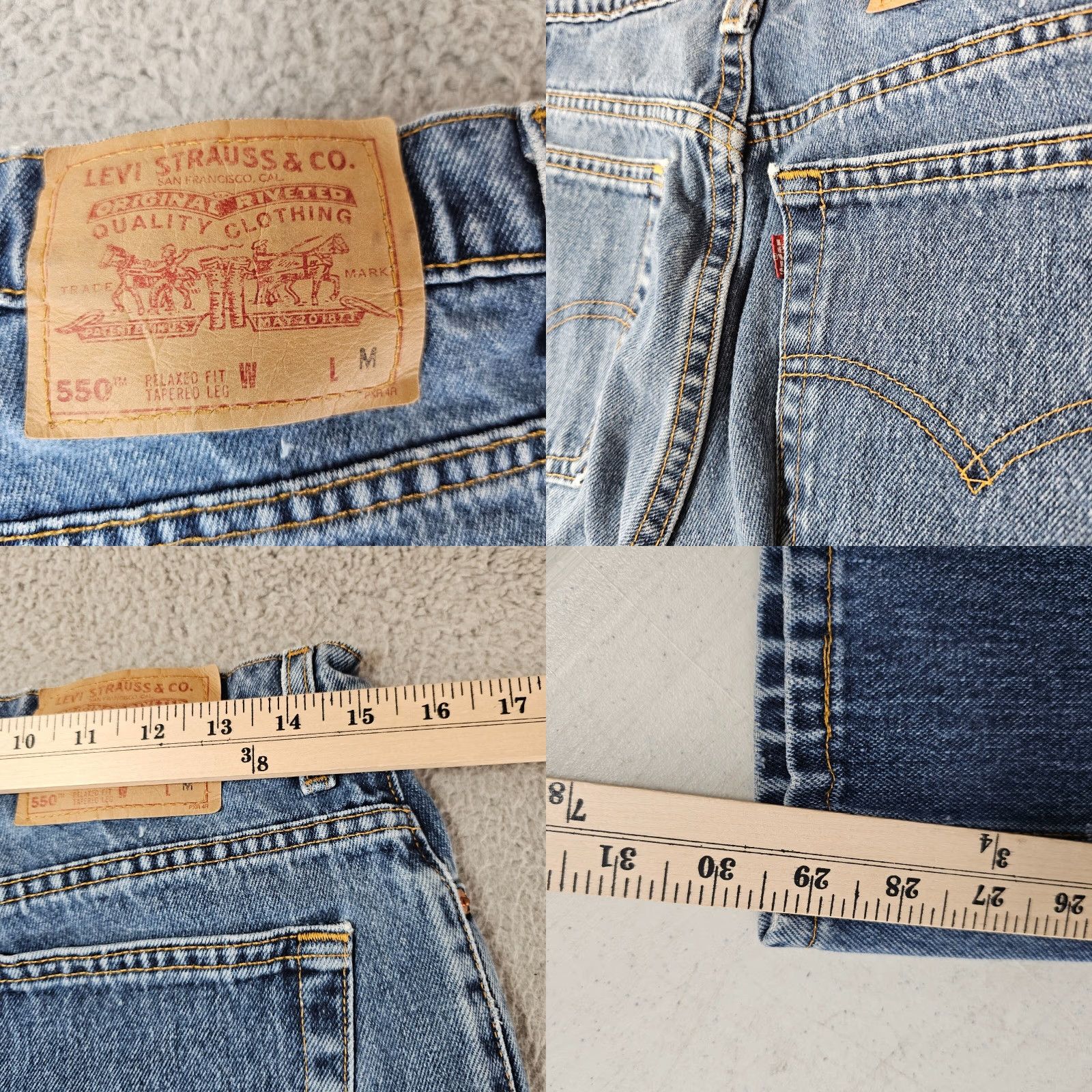 Levi's VINTAGE Levi's Jeans Women 13 Juniors 550 Relaxed Fit Tapered High Waist Blue 80s 90s USA Mens Women Girls Size 34" / US 12 / IT 48 - 8 Thumbnail