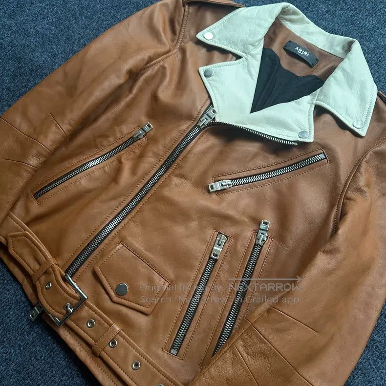 Amiri Amiri Brown Leather Jacket Size US M / EU 48-50 / 2 - 3 Thumbnail