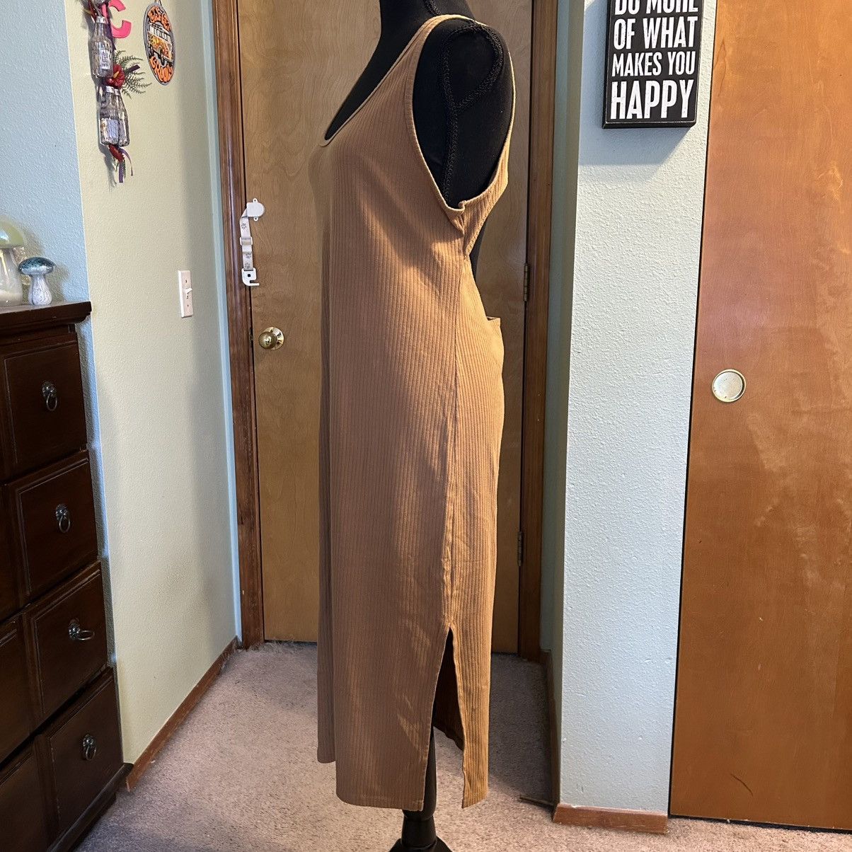 Other Wild Fable brown ribbed sleeveless open back midi dress XXL Size XXL / US 16-18 / IT 52-54 - 4 Thumbnail