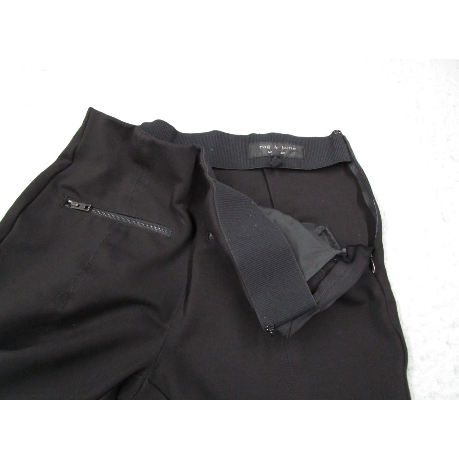 Rag & Bone Rag & Bone Pants Women 4 Black Mid Rise Skinny Tapered Zip Pockets 26x26 Size 27" / US 4 / IT 40 - 7 Thumbnail