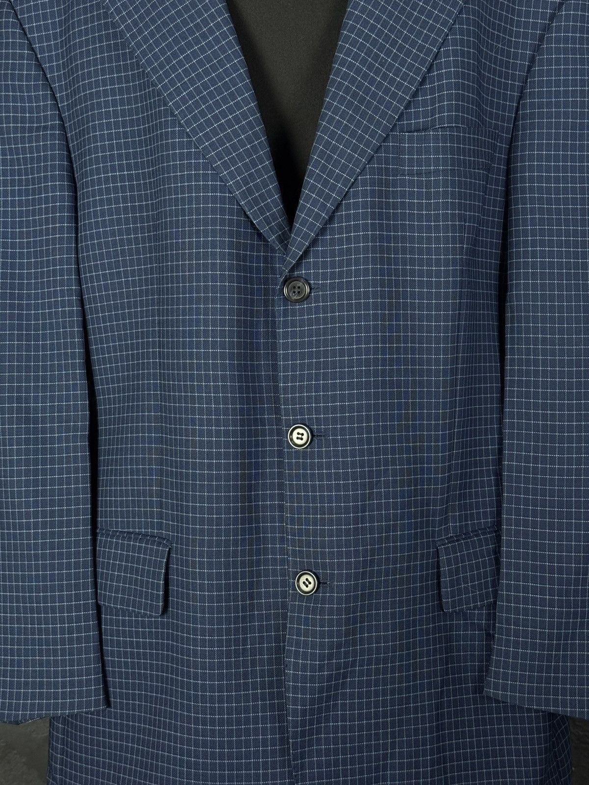 Yves Saint Laurent Yves Saint Laurent Vintage Mens Blue Coat Blazer Jacket Size 54R - 5 Thumbnail