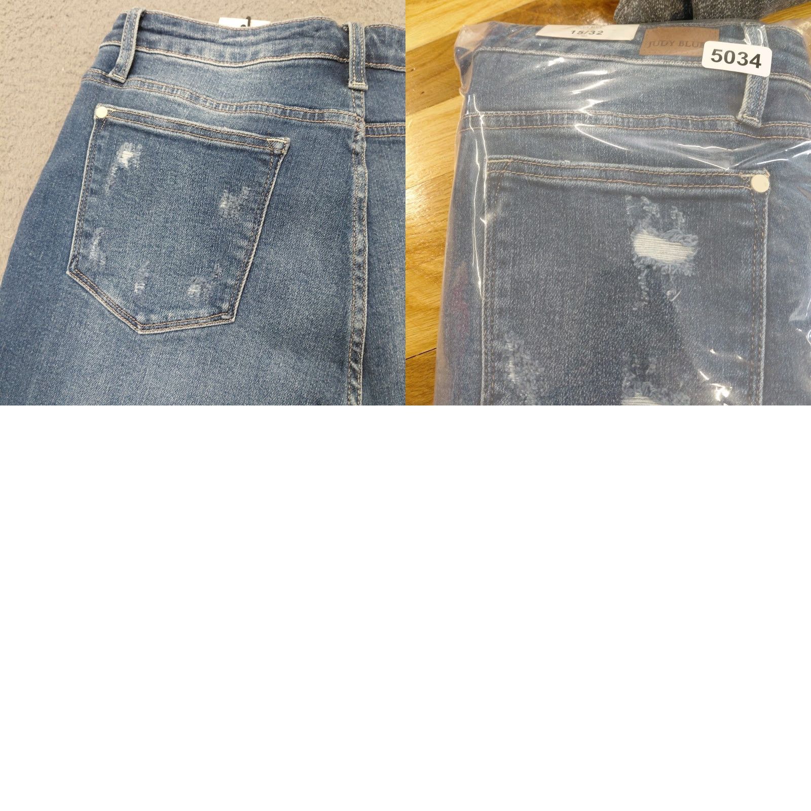 Vintage Judy Blue Jeans Womens Plus 15/32 Blue Denim Straight High Waist Distressed Jeans Size 36" / US 14 / IT 50 - 11 Thumbnail